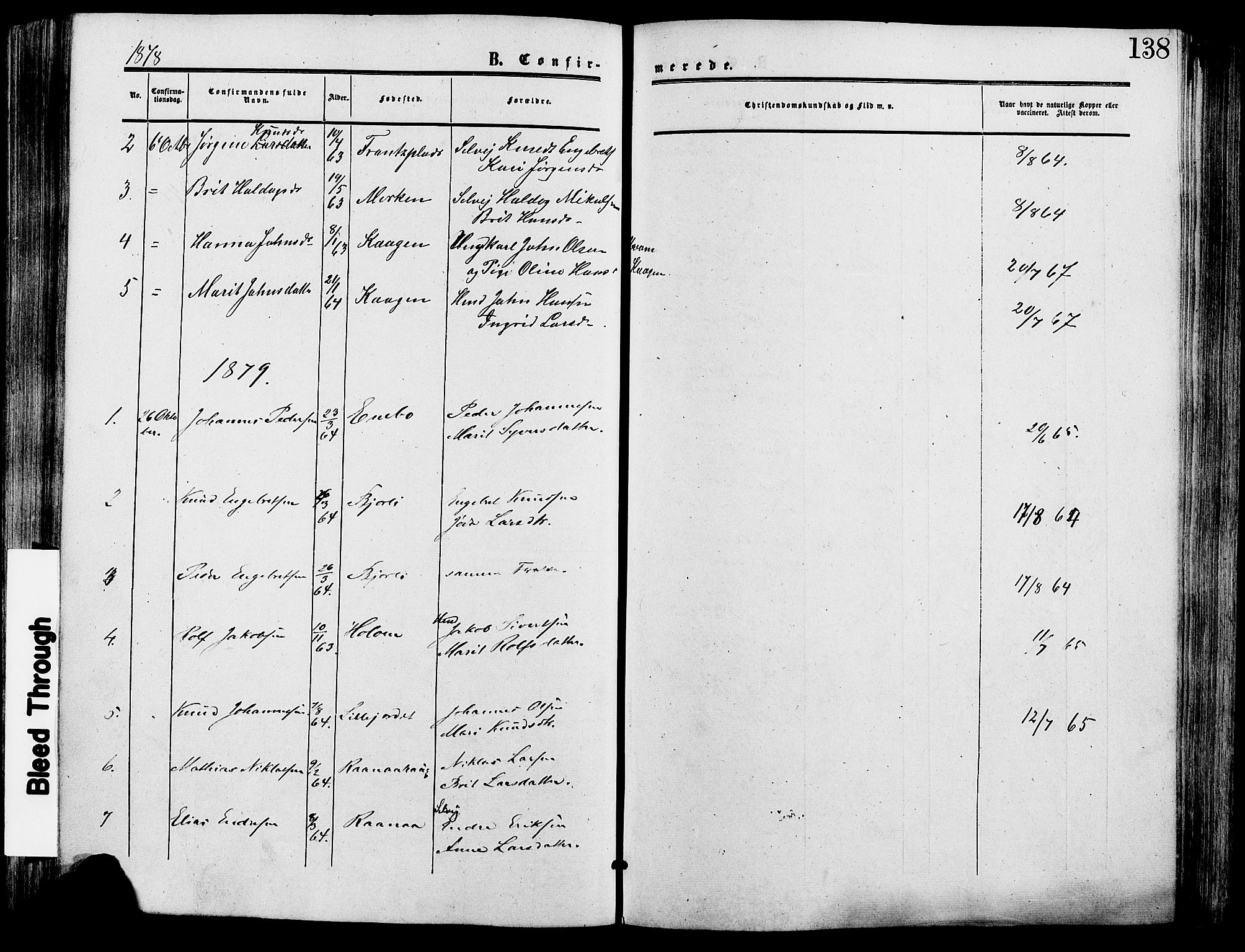 Lesja prestekontor, AV/SAH-PREST-068/H/Ha/Haa/L0009: Parish register (official) no. 9, 1854-1889, p. 138