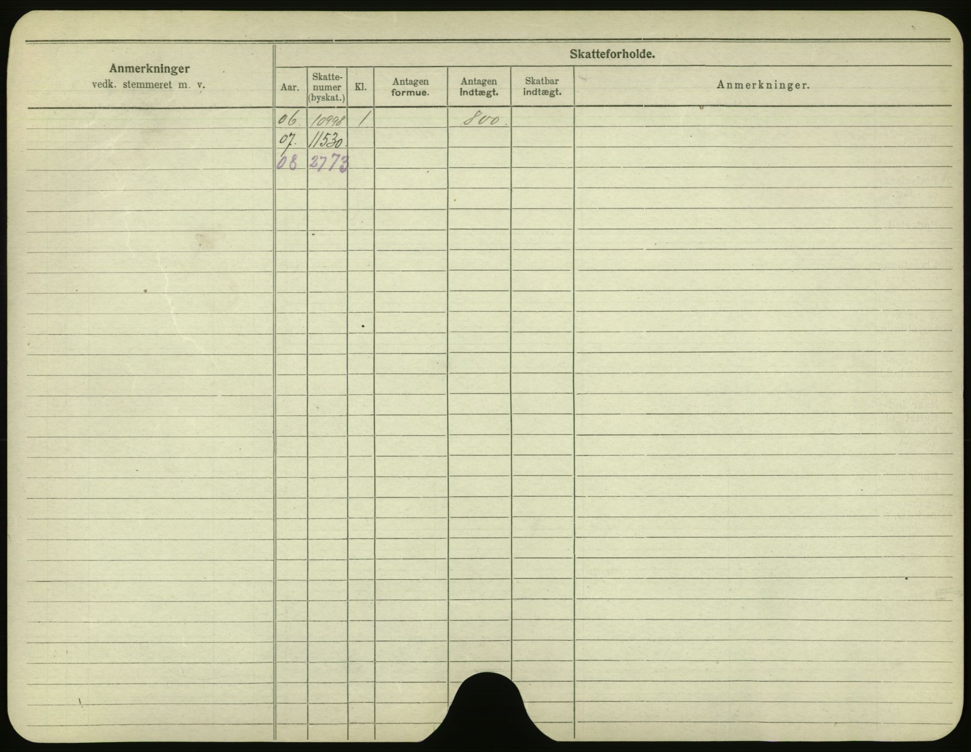 Oslo folkeregister, Registerkort, AV/SAO-A-11715/F/Fa/Fac/L0001: Menn, 1906-1914, p. 251b