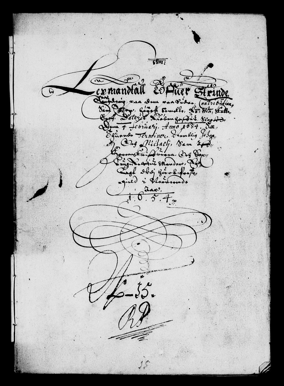 Rentekammeret inntil 1814, Reviderte regnskaper, Lensregnskaper, AV/RA-EA-5023/R/Rb/Rbw/L0118: Trondheim len, 1654-1655