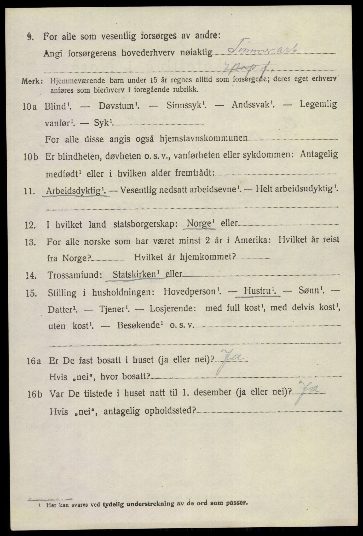 SAKO, 1920 census for Gjerpen, 1920, p. 3103