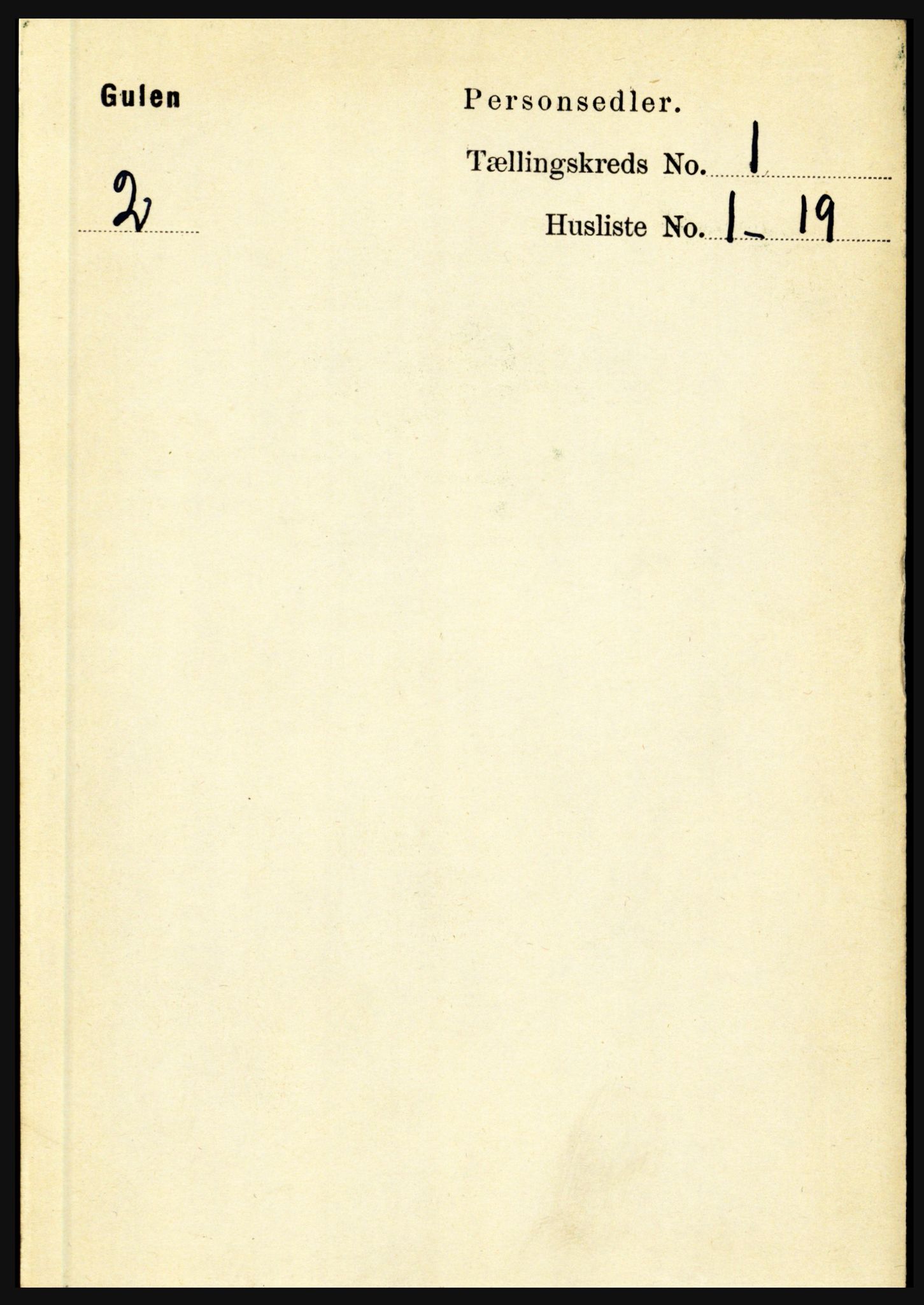 RA, 1891 census for 1411 Gulen, 1891, p. 83