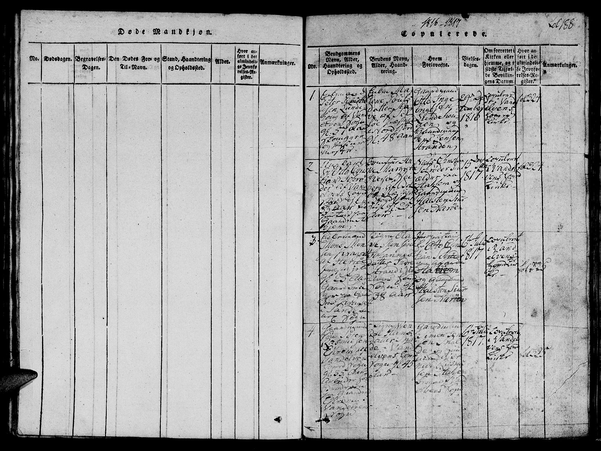 Ministerialprotokoller, klokkerbøker og fødselsregistre - Møre og Romsdal, AV/SAT-A-1454/501/L0004: Parish register (official) no. 501A04, 1816-1831, p. 188