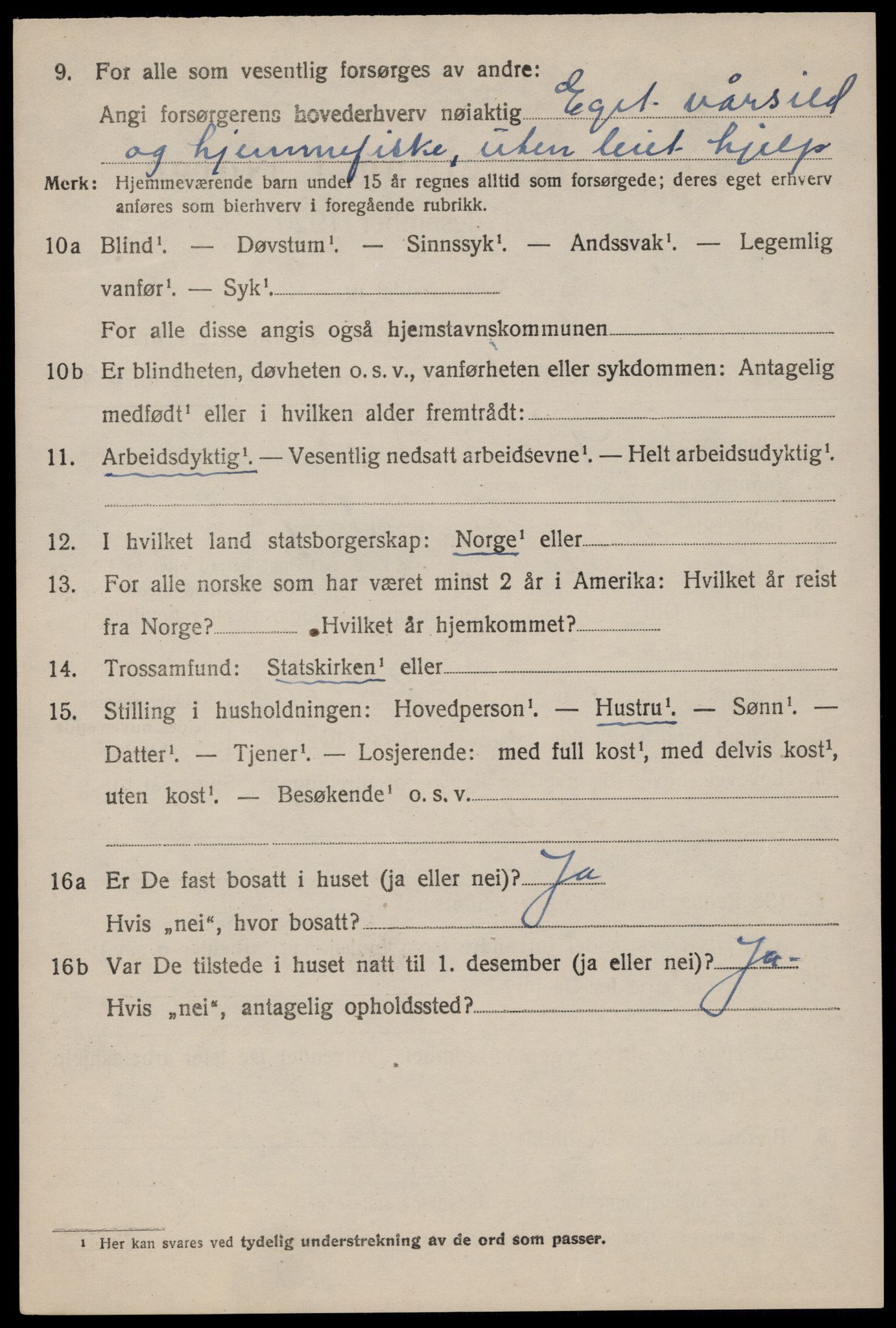 SAST, 1920 census for Håland, 1920, p. 2616