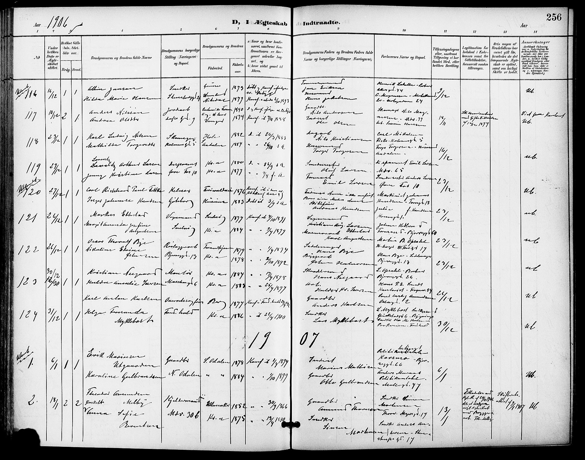 Gamle Aker prestekontor Kirkebøker, SAO/A-10617a/F/L0012: Parish register (official) no. 12, 1898-1910, p. 256