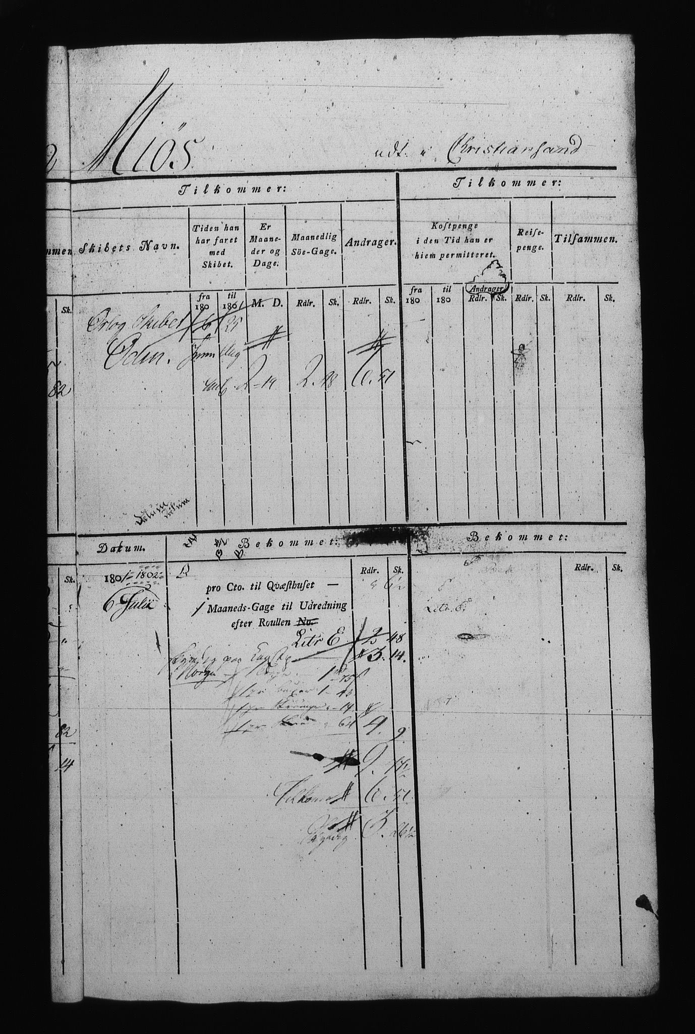 Sjøetaten, AV/RA-EA-3110/F/L0238: Bergen distrikt, bind 6, 1801