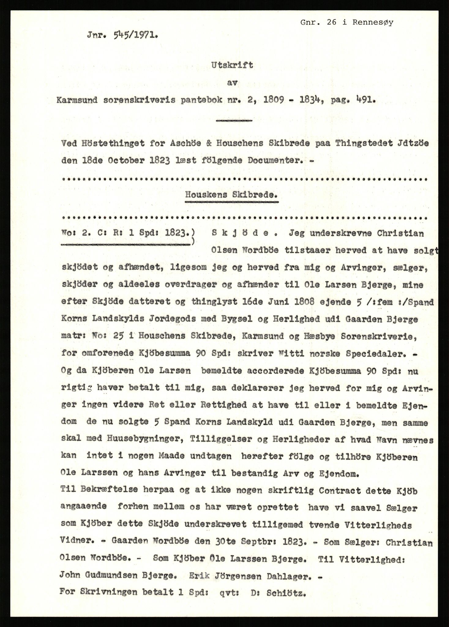 Statsarkivet i Stavanger, AV/SAST-A-101971/03/Y/Yj/L0008: Avskrifter sortert etter gårdsnavn: Birkeland indre - Bjerge, 1750-1930, p. 521