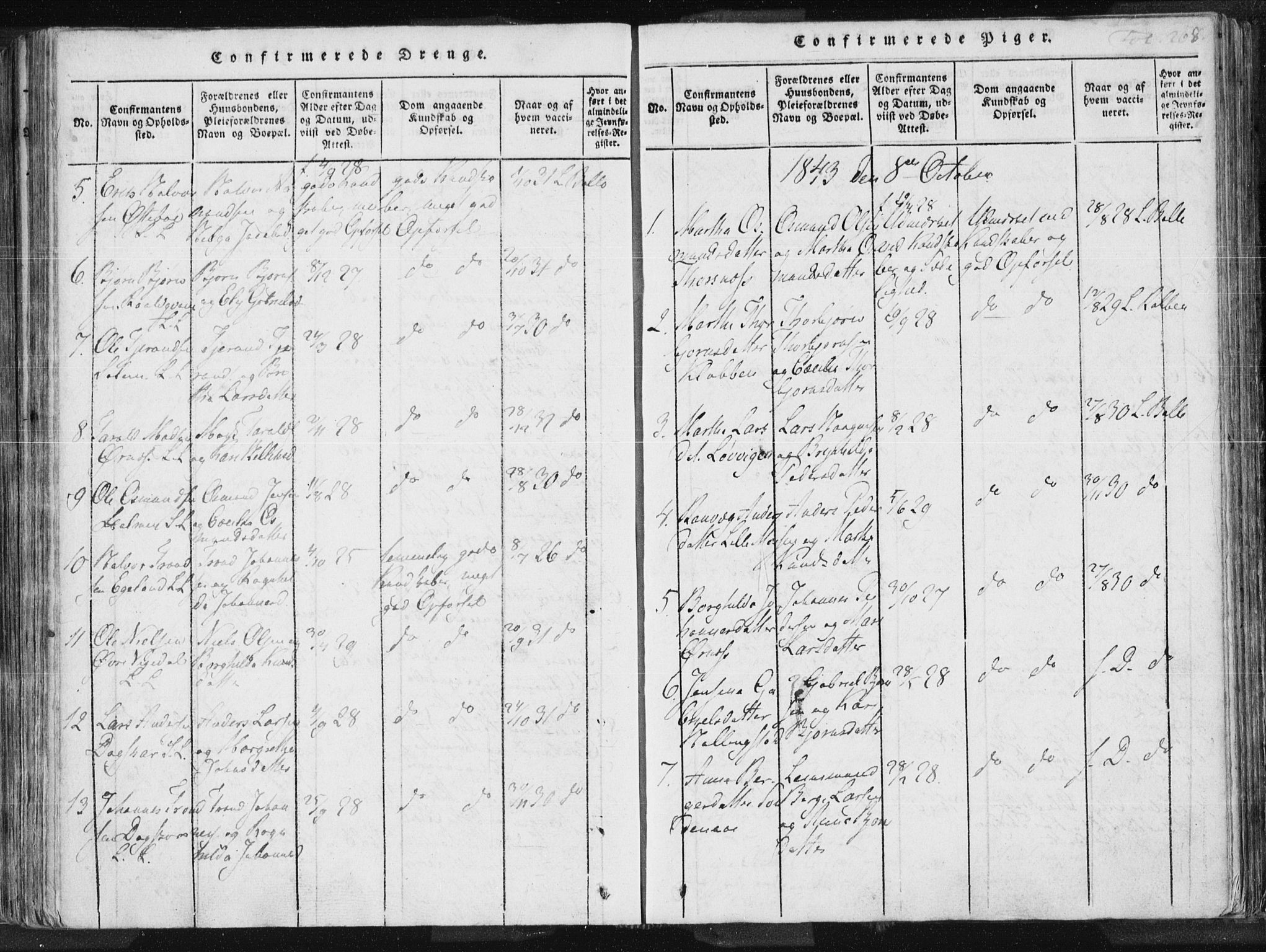 Vikedal sokneprestkontor, SAST/A-101840/01/IV: Parish register (official) no. A 3, 1817-1850, p. 268