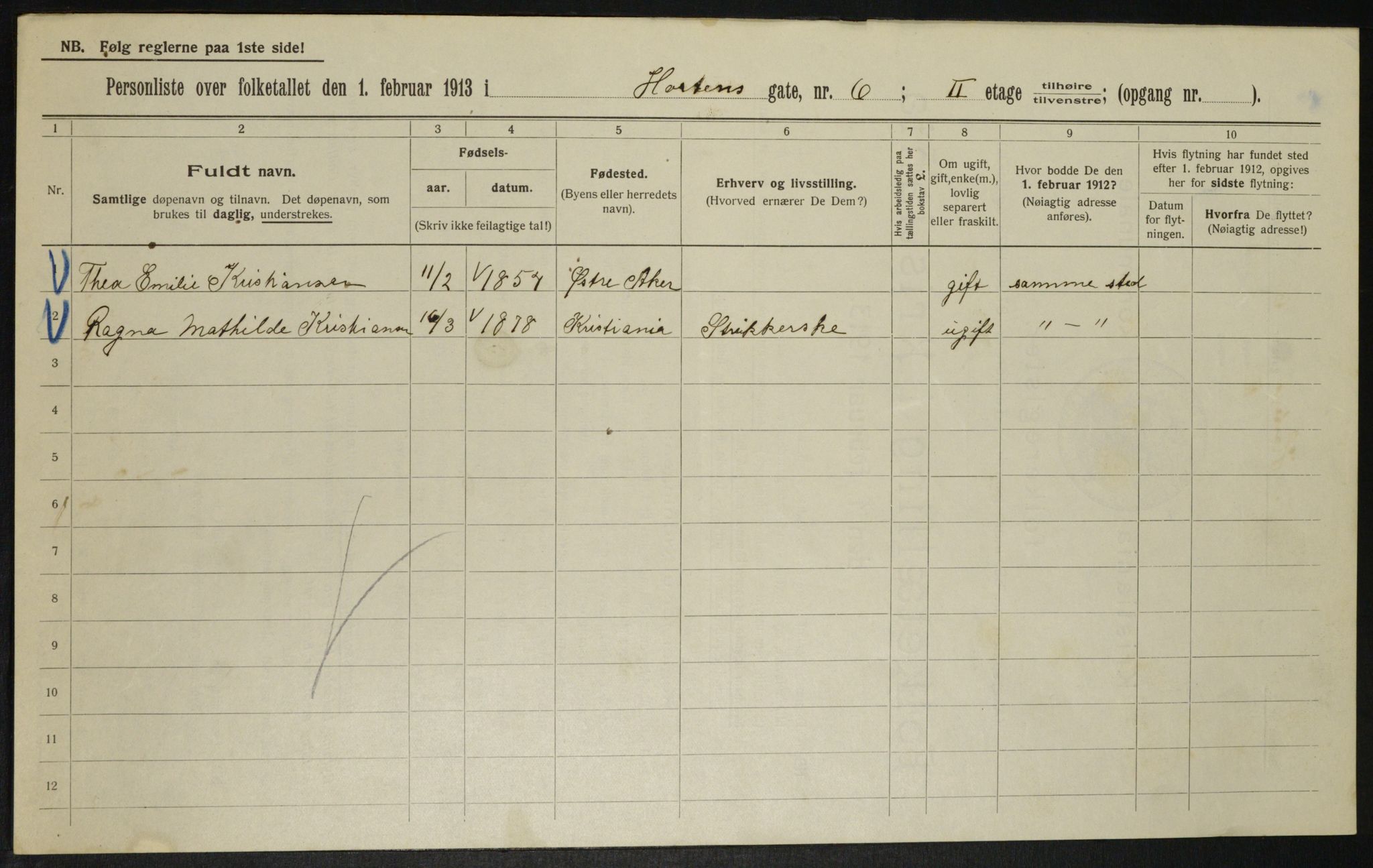 OBA, Municipal Census 1913 for Kristiania, 1913, p. 41247