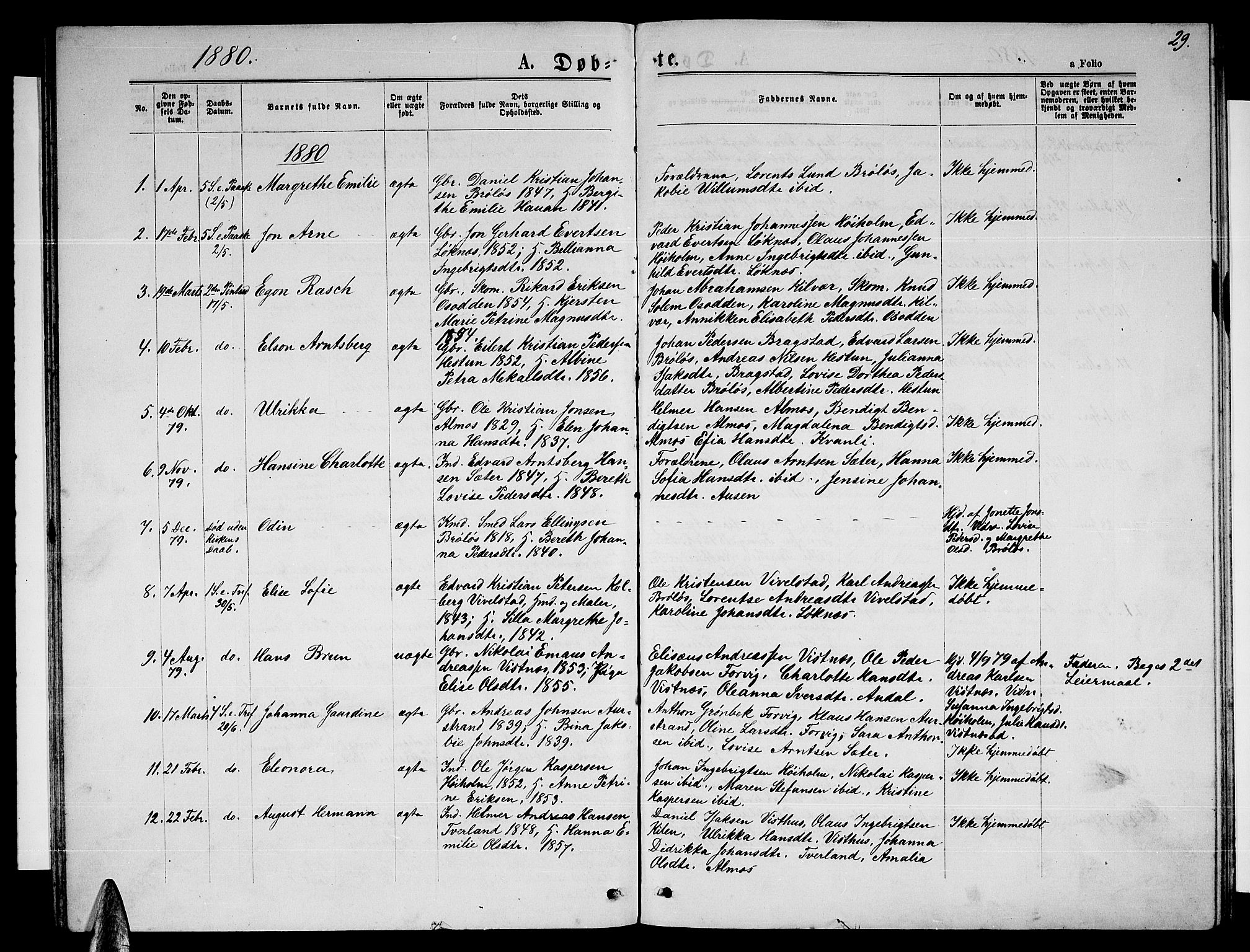 Ministerialprotokoller, klokkerbøker og fødselsregistre - Nordland, SAT/A-1459/819/L0276: Parish register (copy) no. 819C02, 1869-1887, p. 29