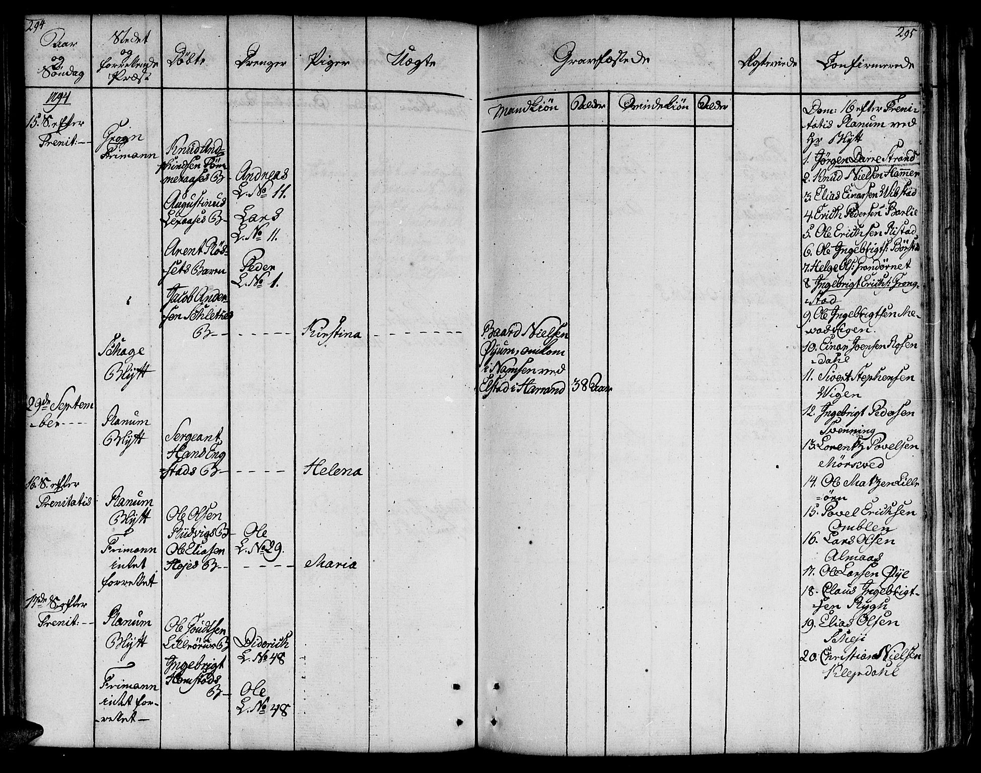 Ministerialprotokoller, klokkerbøker og fødselsregistre - Nord-Trøndelag, AV/SAT-A-1458/764/L0544: Parish register (official) no. 764A04, 1780-1798, p. 294-295