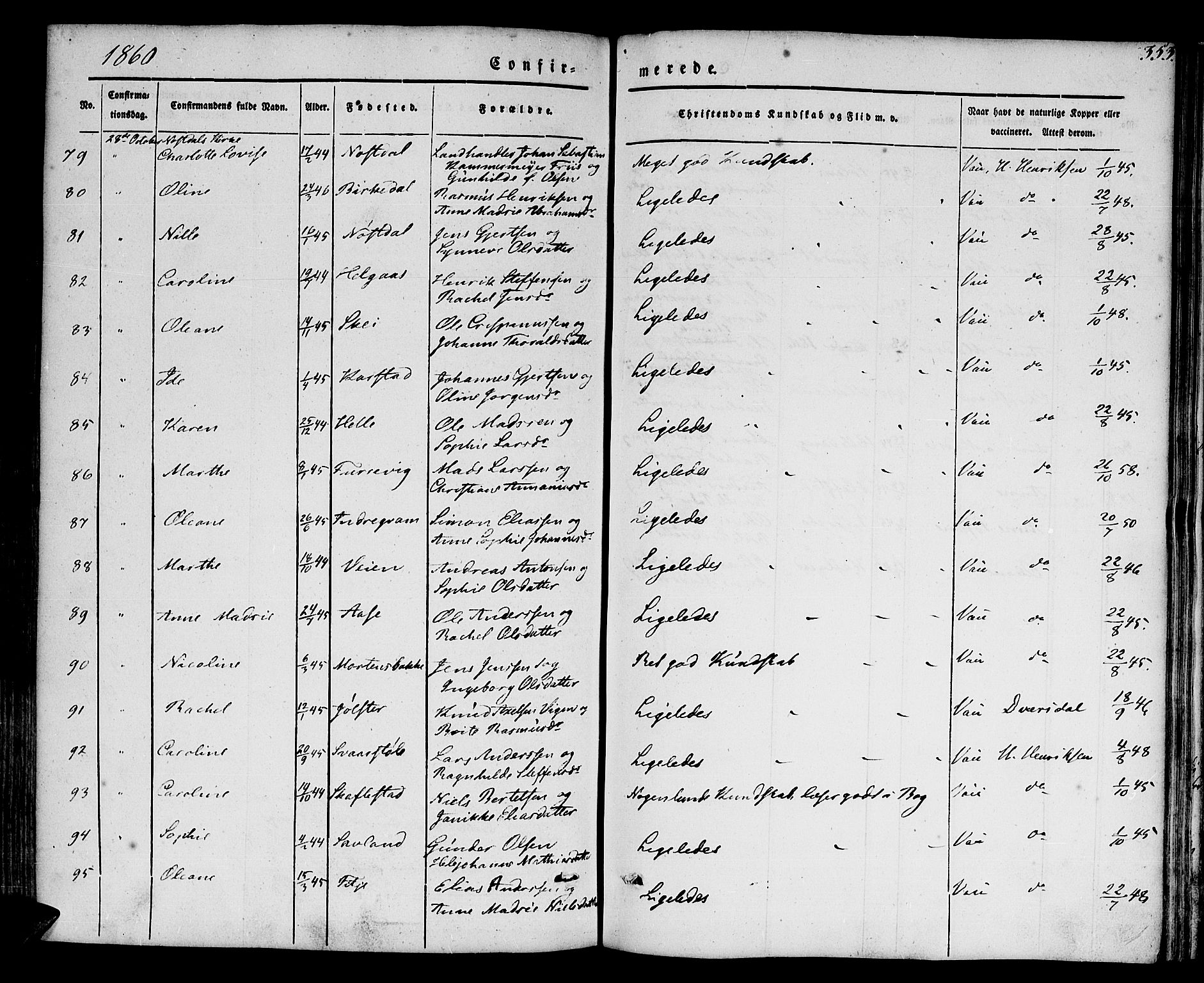 Førde sokneprestembete, AV/SAB-A-79901/H/Haa/Haaa/L0007: Parish register (official) no. A 7, 1843-1860, p. 353