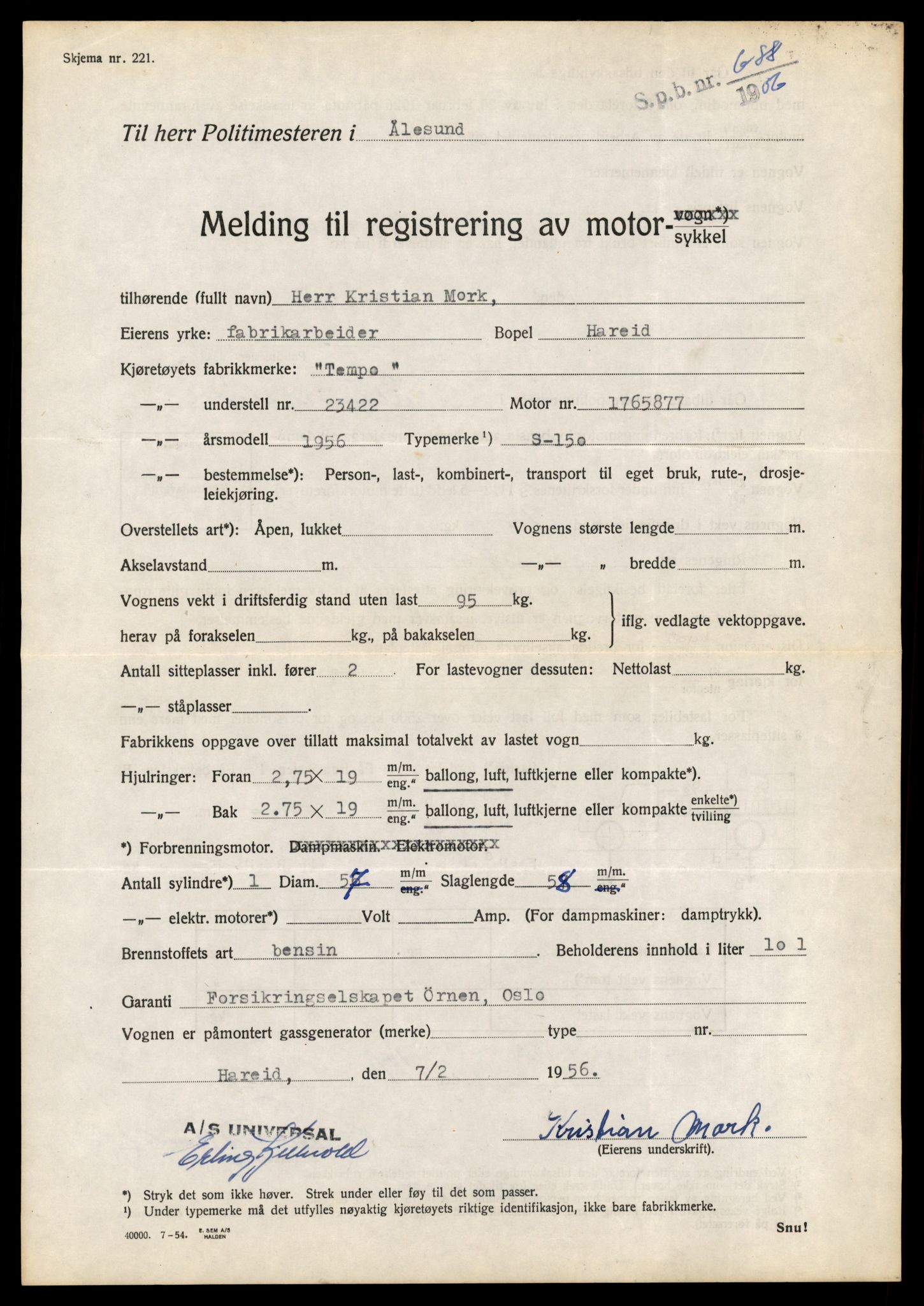 Møre og Romsdal vegkontor - Ålesund trafikkstasjon, AV/SAT-A-4099/F/Fe/L0039: Registreringskort for kjøretøy T 13361 - T 13530, 1927-1998, p. 1365
