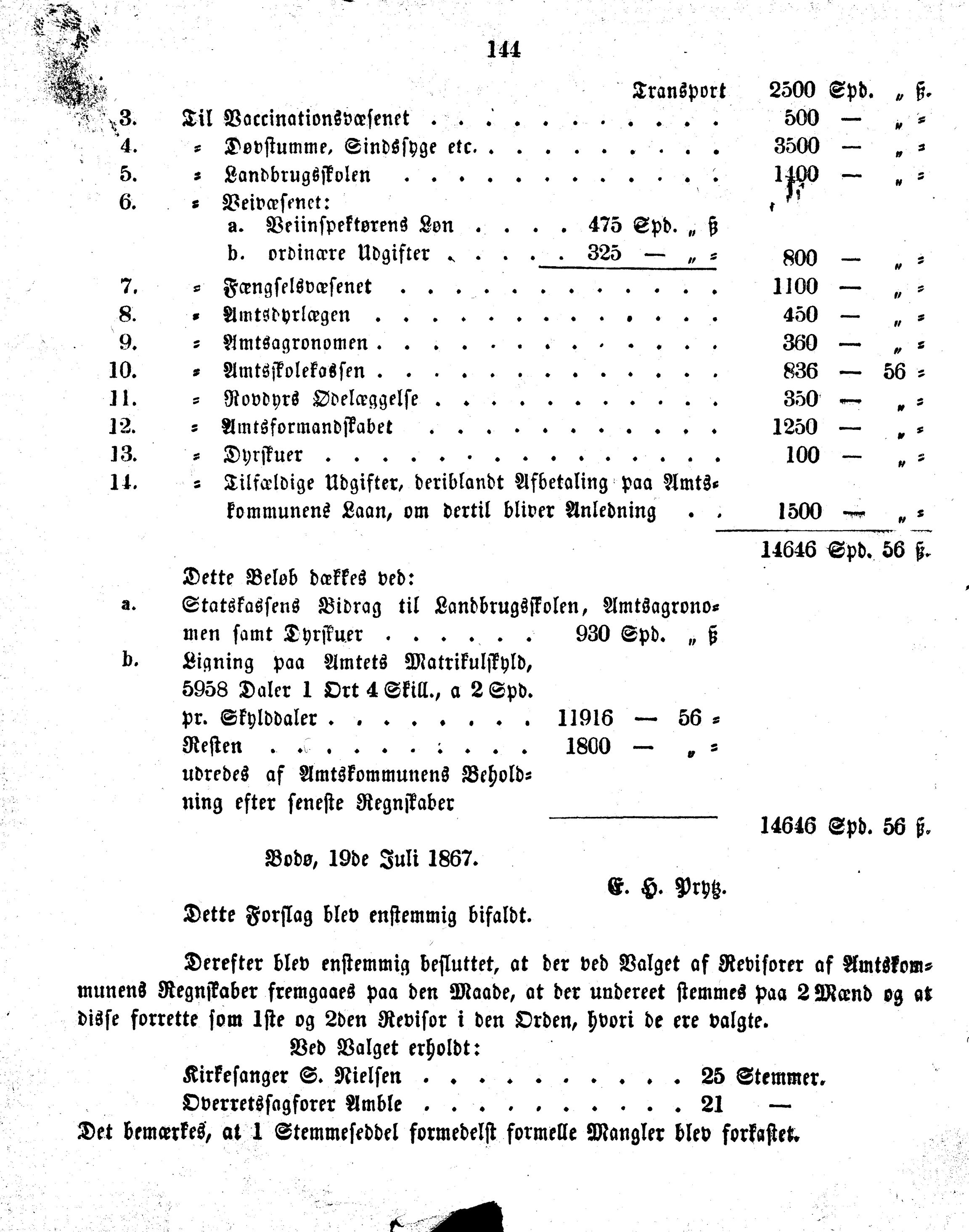 Nordland Fylkeskommune. Fylkestinget, AIN/NFK-17/176/A/Ac/L0005: Fylkestingsforhandlinger 1866-1870, 1866-1870