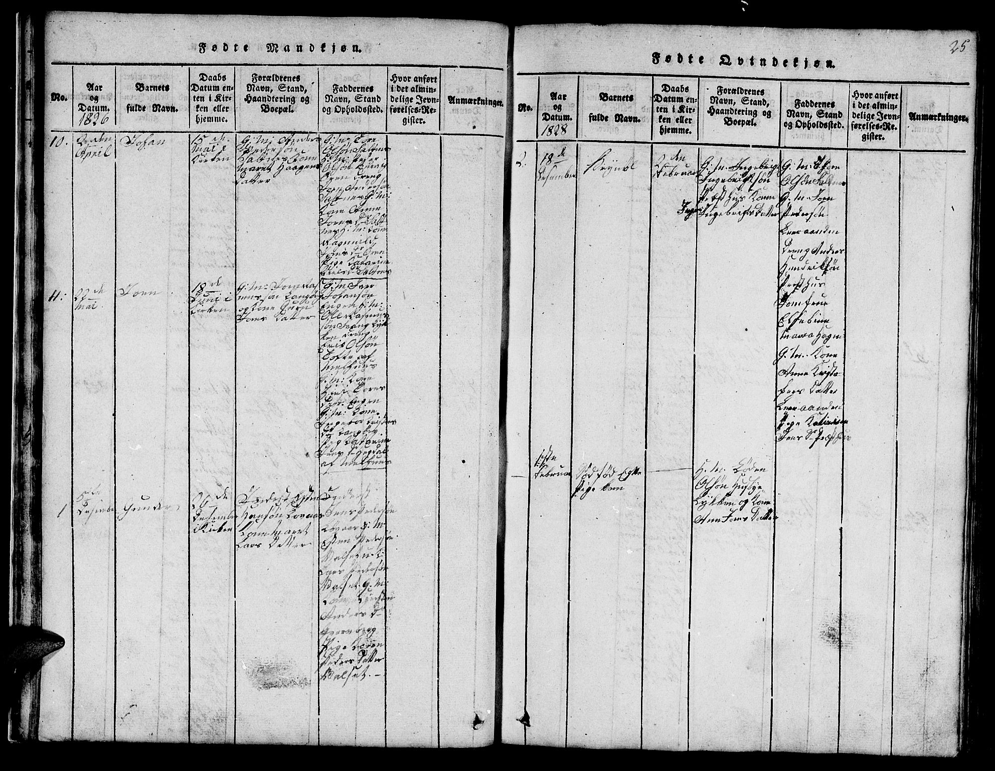 Ministerialprotokoller, klokkerbøker og fødselsregistre - Sør-Trøndelag, SAT/A-1456/666/L0788: Parish register (copy) no. 666C01, 1816-1847, p. 25
