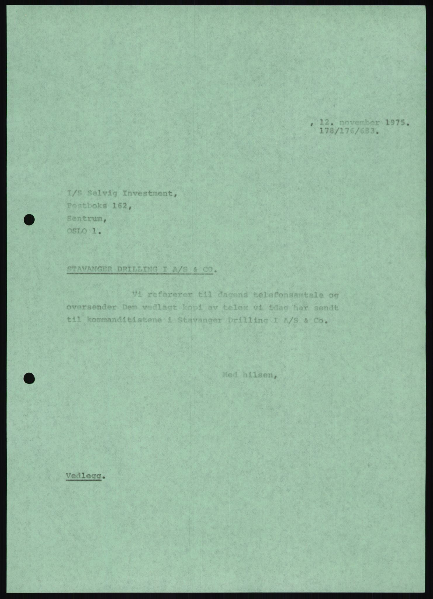 Pa 1503 - Stavanger Drilling AS, AV/SAST-A-101906/D/L0006: Korrespondanse og saksdokumenter, 1974-1984, p. 1073