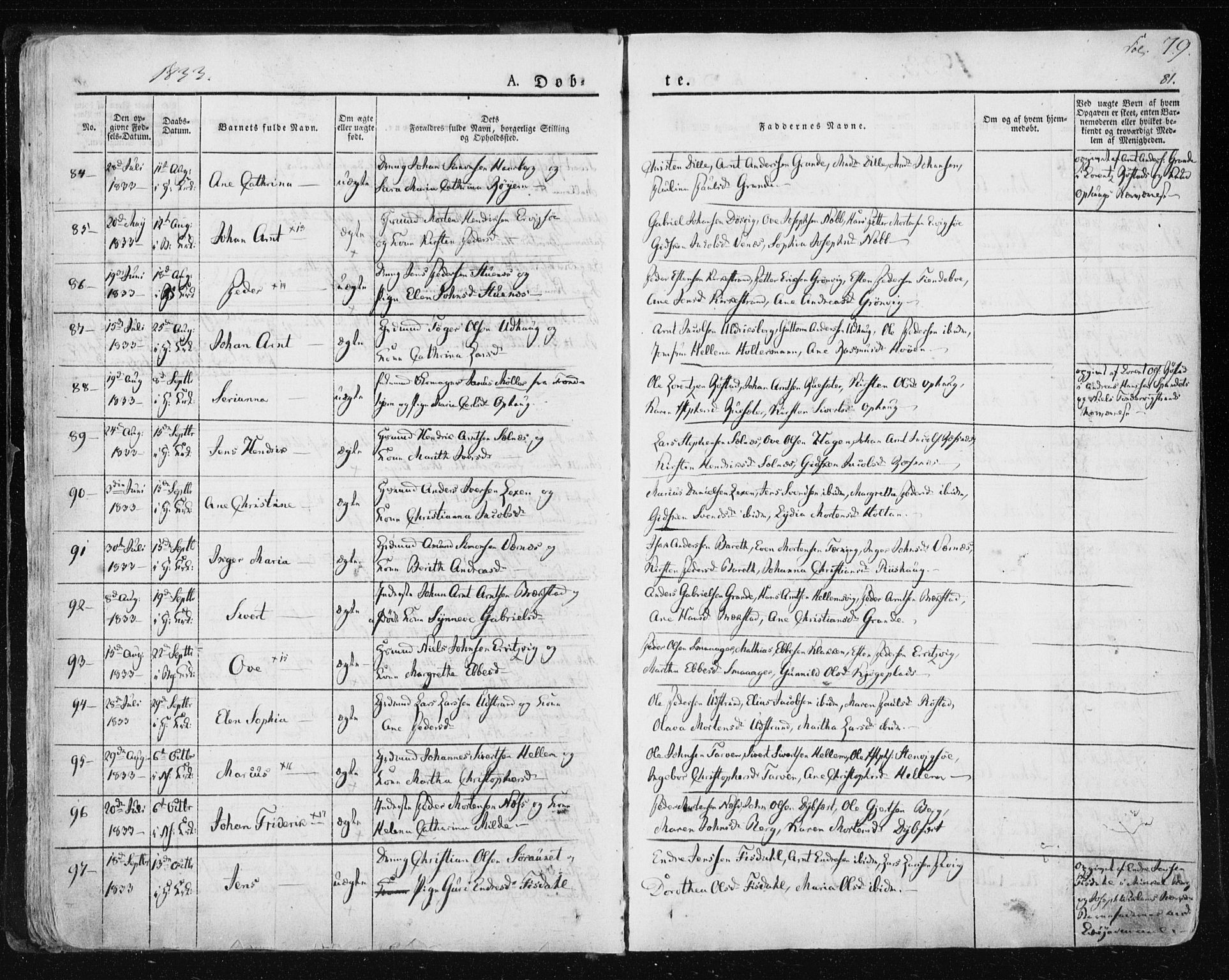 Ministerialprotokoller, klokkerbøker og fødselsregistre - Sør-Trøndelag, SAT/A-1456/659/L0735: Parish register (official) no. 659A05, 1826-1841, p. 79