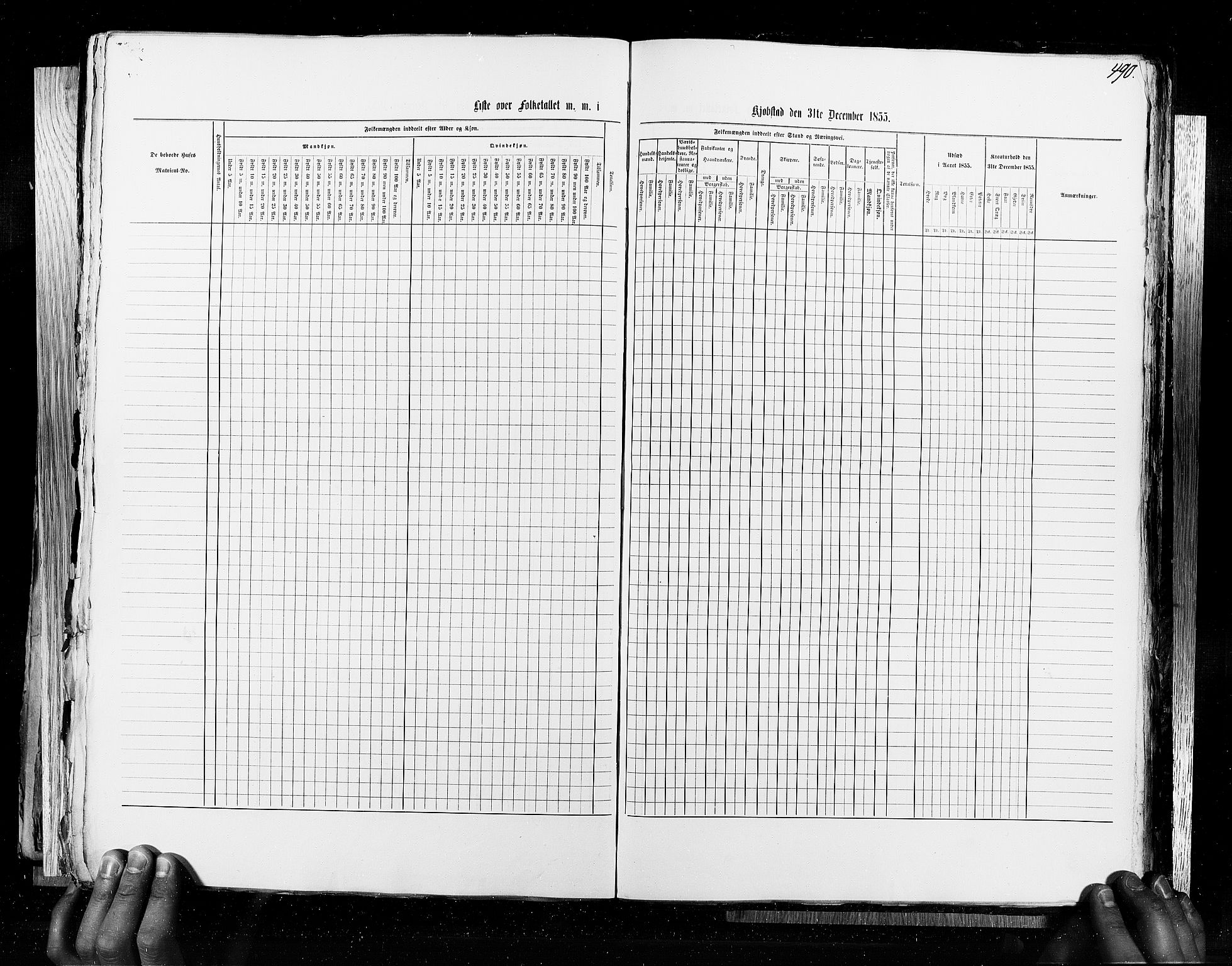 RA, Census 1855, vol. 8: Risør-Vadsø, 1855, p. 490