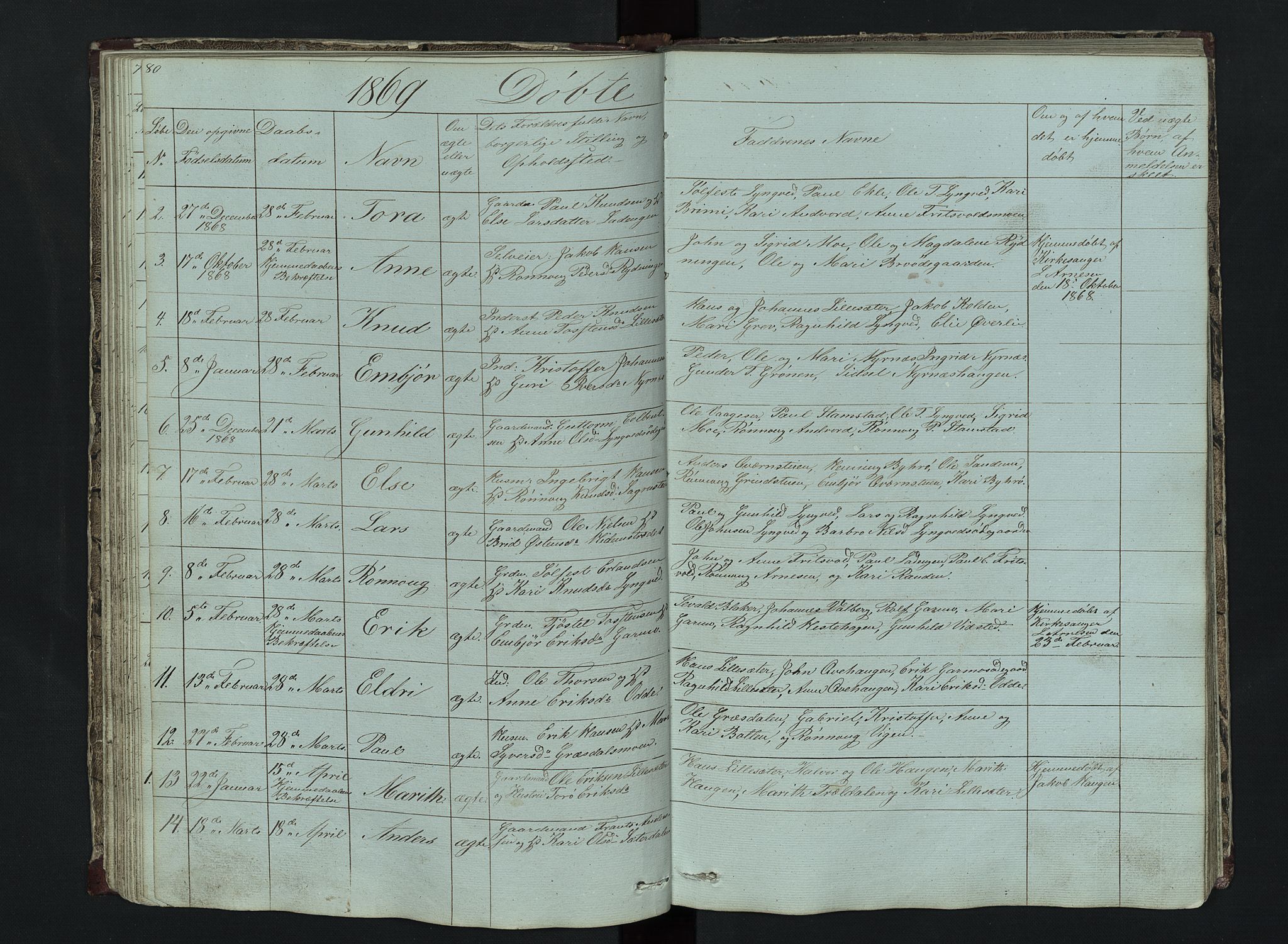 Lom prestekontor, SAH/PREST-070/L/L0014: Parish register (copy) no. 14, 1845-1876, p. 80-81