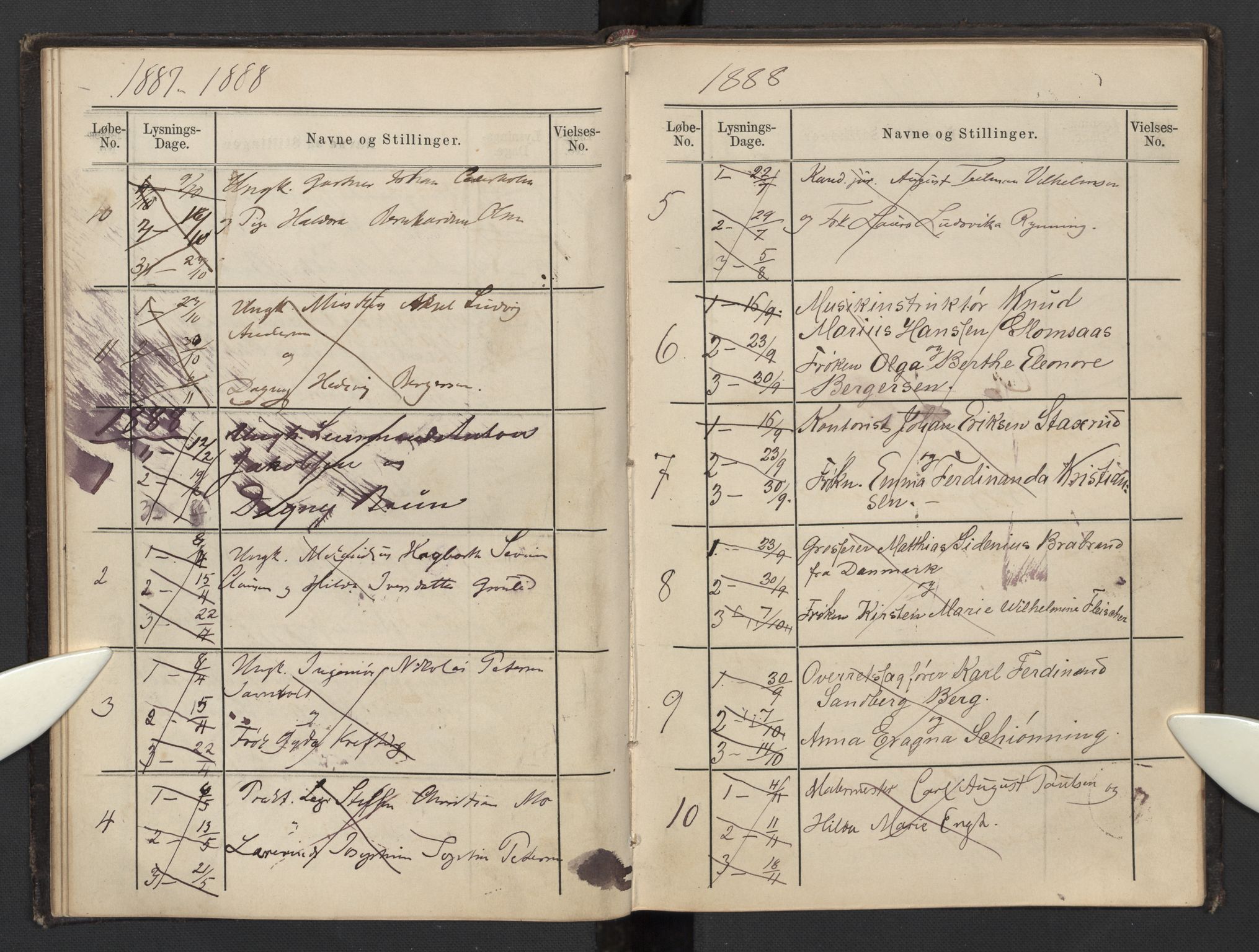 Garnisonsmenigheten Kirkebøker, AV/SAO-A-10846/H/Hb/L0002: Banns register no. II 2, 1879-1902