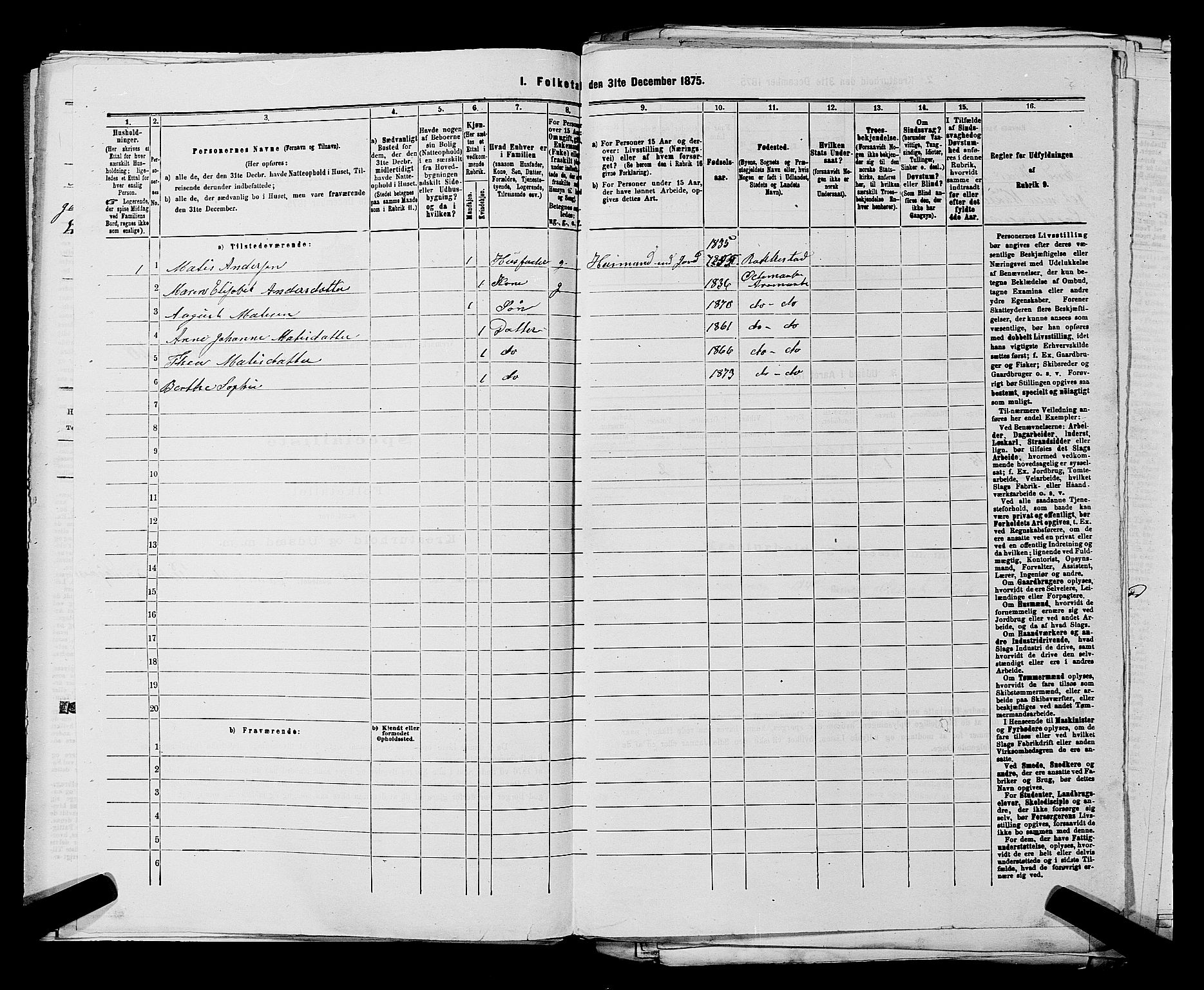 RA, 1875 census for 0118P Aremark, 1875, p. 857
