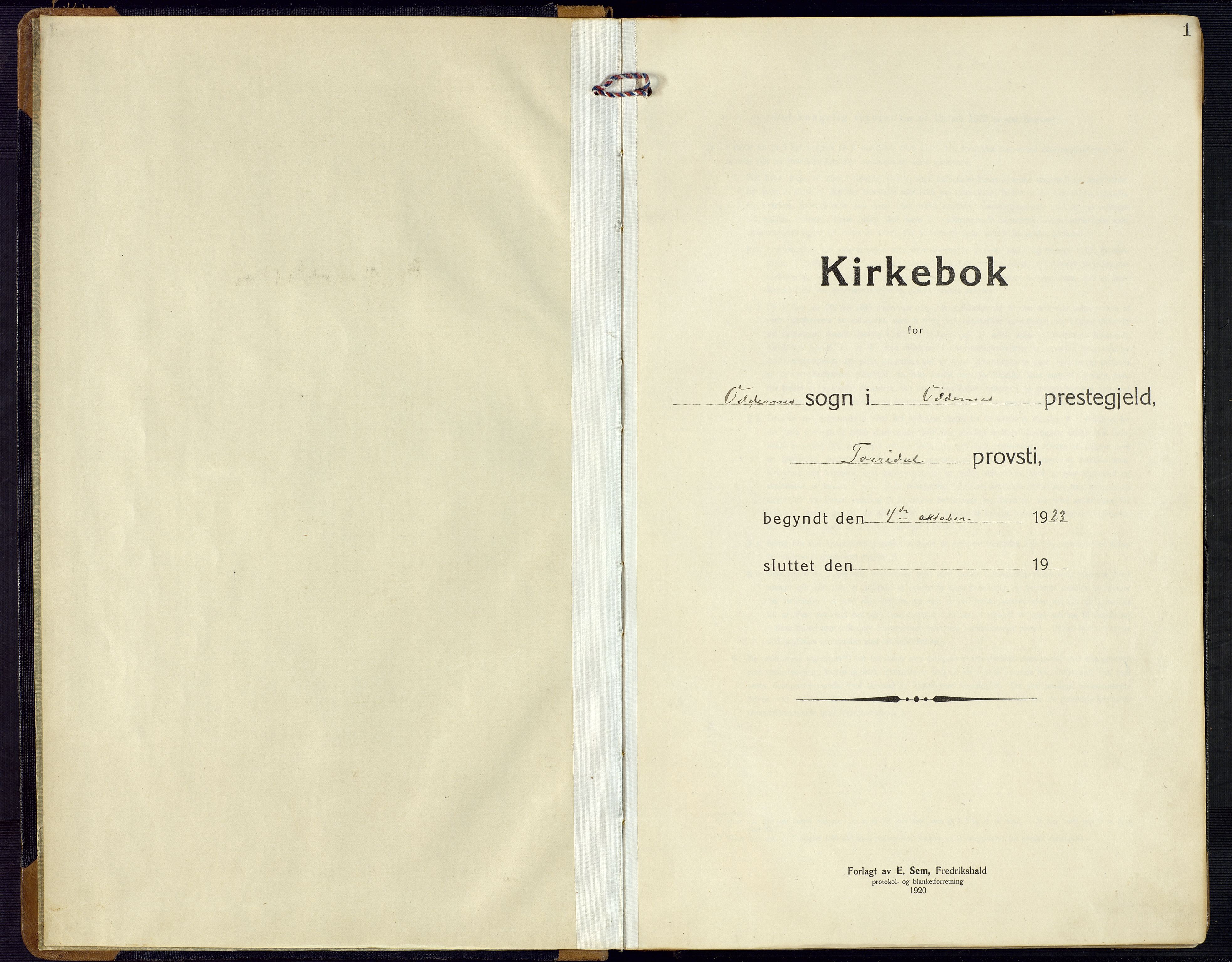 Oddernes sokneprestkontor, AV/SAK-1111-0033/F/Fb/Fba/L0011: Parish register (copy) no. B 11, 1923-1969