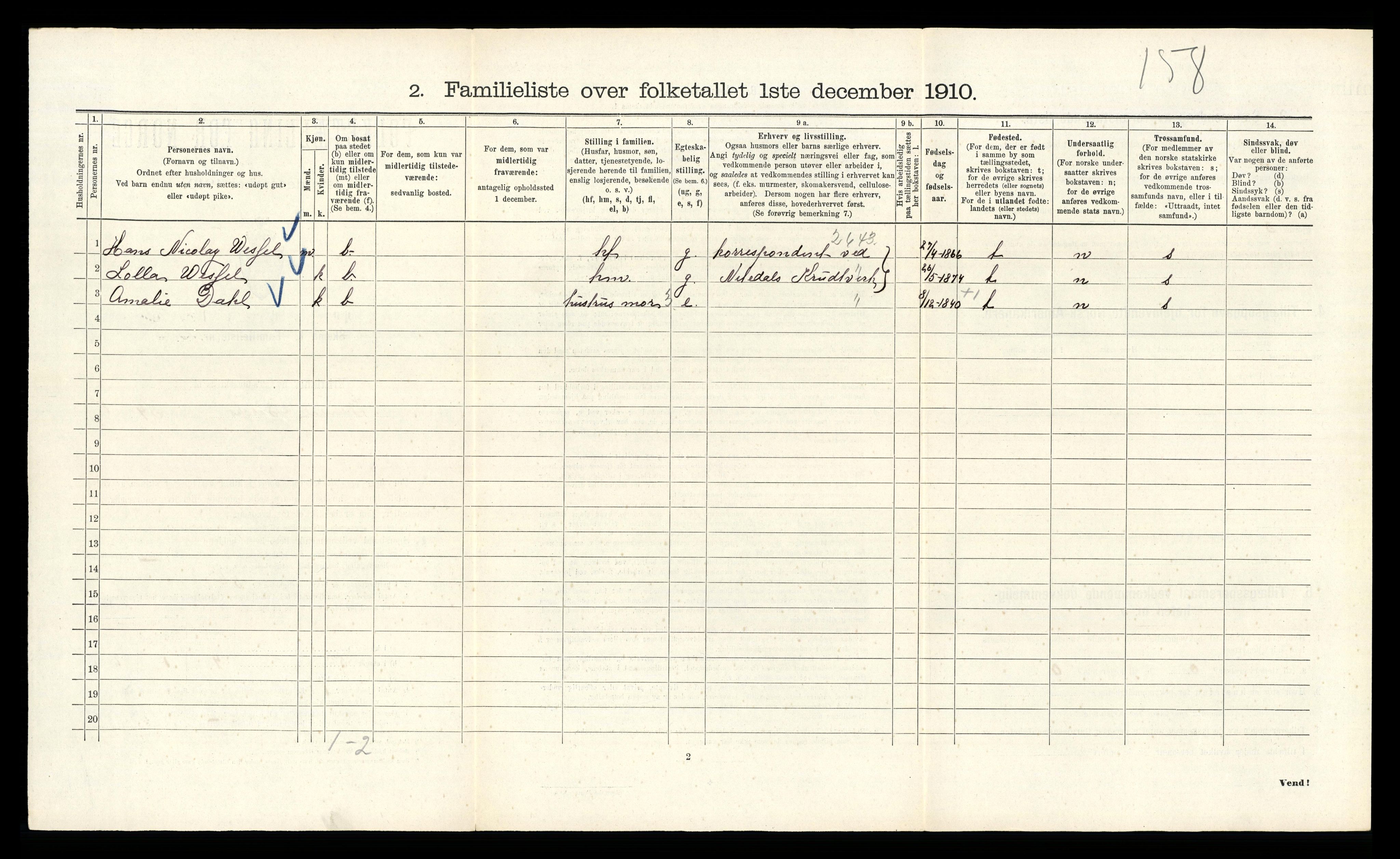 RA, 1910 census for Kristiania, 1910, p. 28156