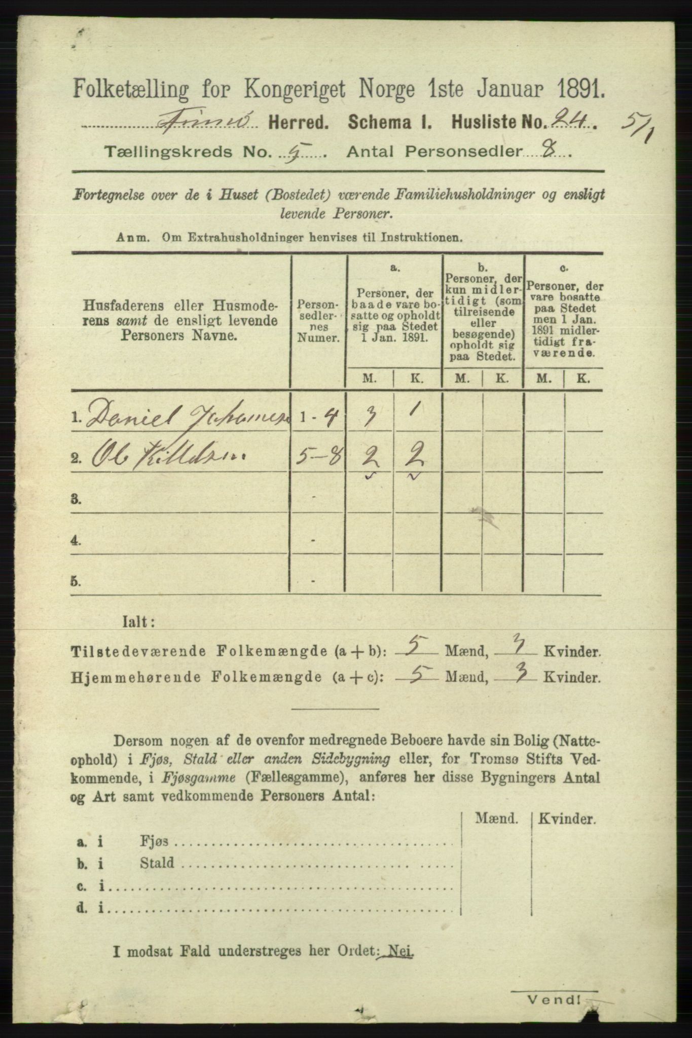 RA, 1891 census for 1141 Finnøy, 1891, p. 1108