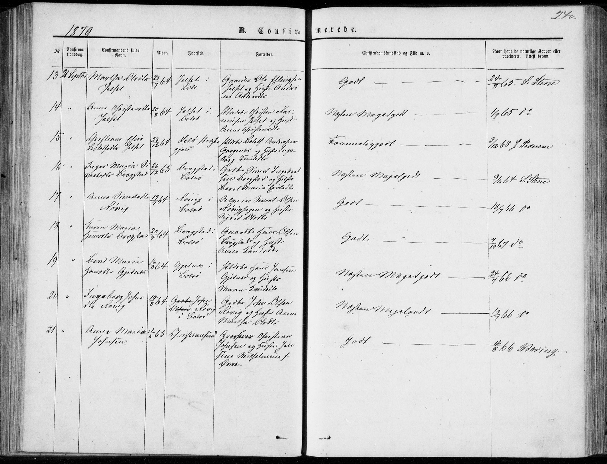 Ministerialprotokoller, klokkerbøker og fødselsregistre - Møre og Romsdal, AV/SAT-A-1454/555/L0655: Parish register (official) no. 555A05, 1869-1886, p. 240