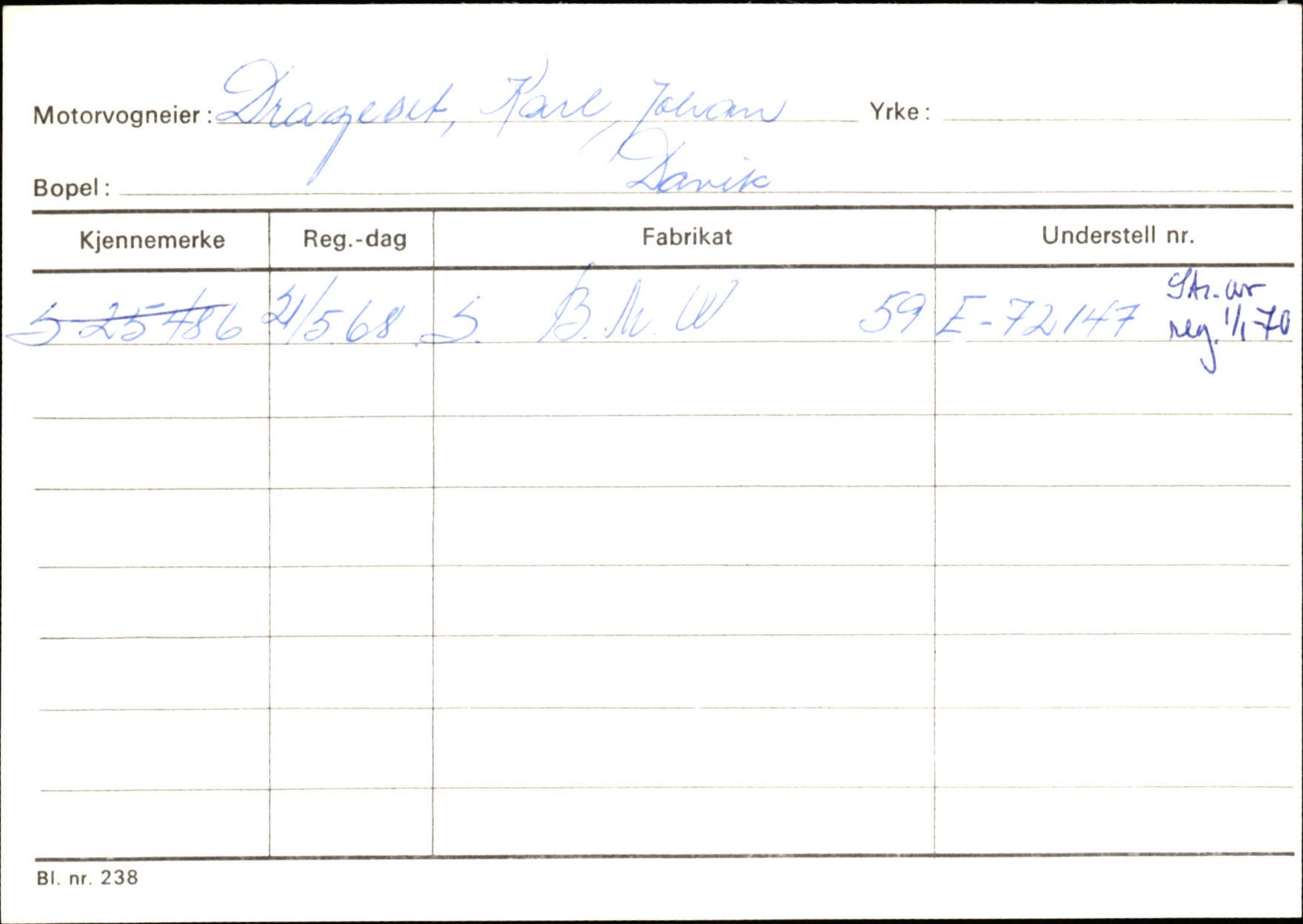 Statens vegvesen, Sogn og Fjordane vegkontor, AV/SAB-A-5301/4/F/L0133: Eigarregister Bremanger A-Å. Gaular A-H, 1945-1975, p. 195