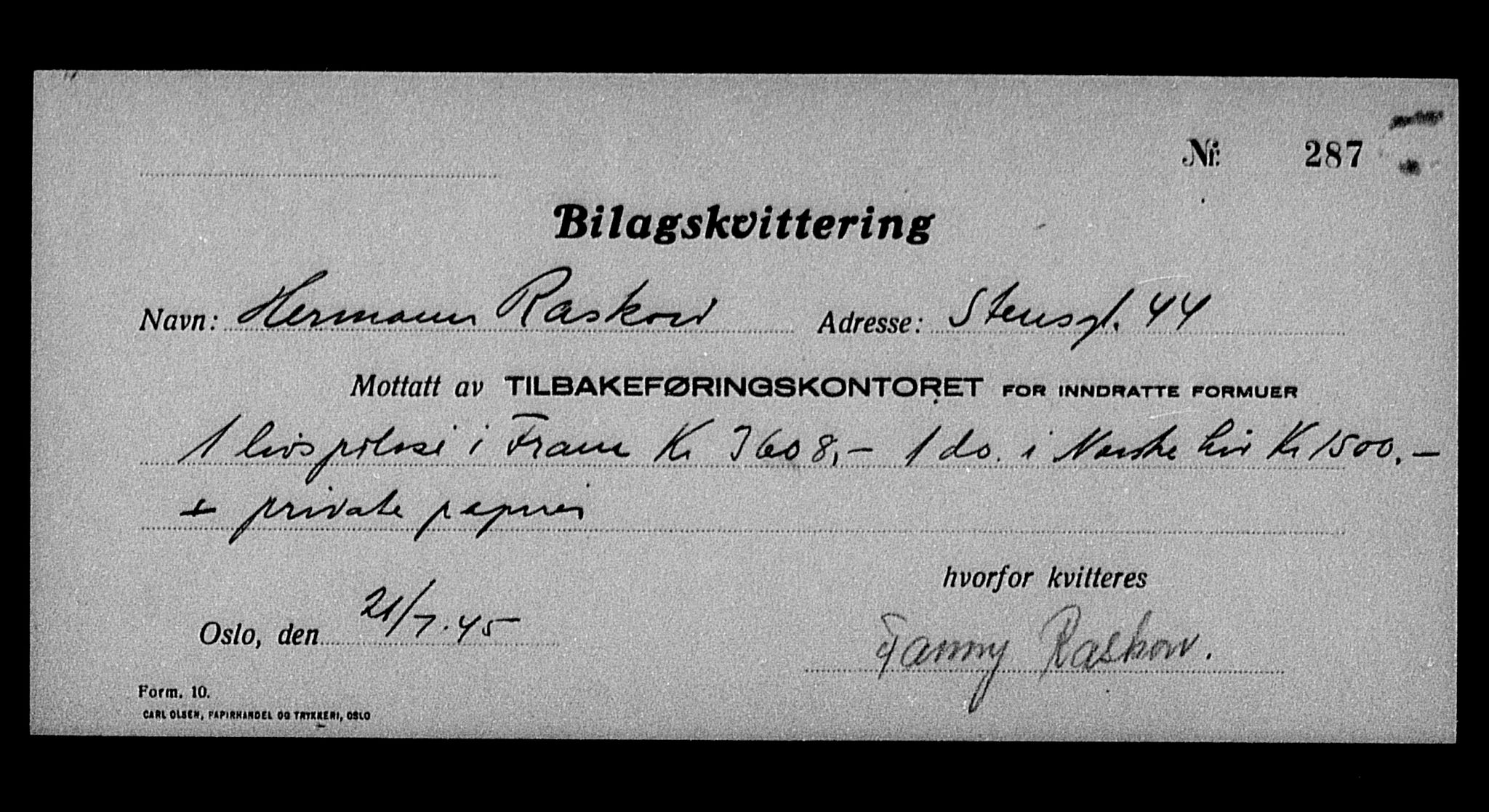 Justisdepartementet, Tilbakeføringskontoret for inndratte formuer, RA/S-1564/H/Hc/Hcc/L0972: --, 1945-1947, p. 77