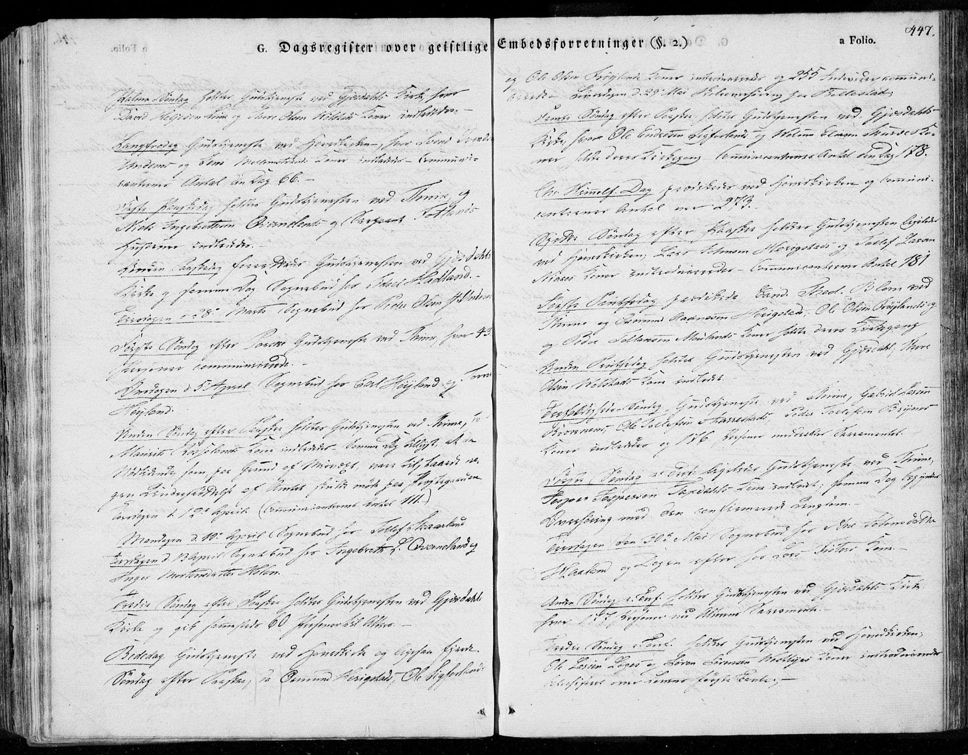 Lye sokneprestkontor, AV/SAST-A-101794/001/30BA/L0004: Parish register (official) no. A 4, 1826-1841, p. 447