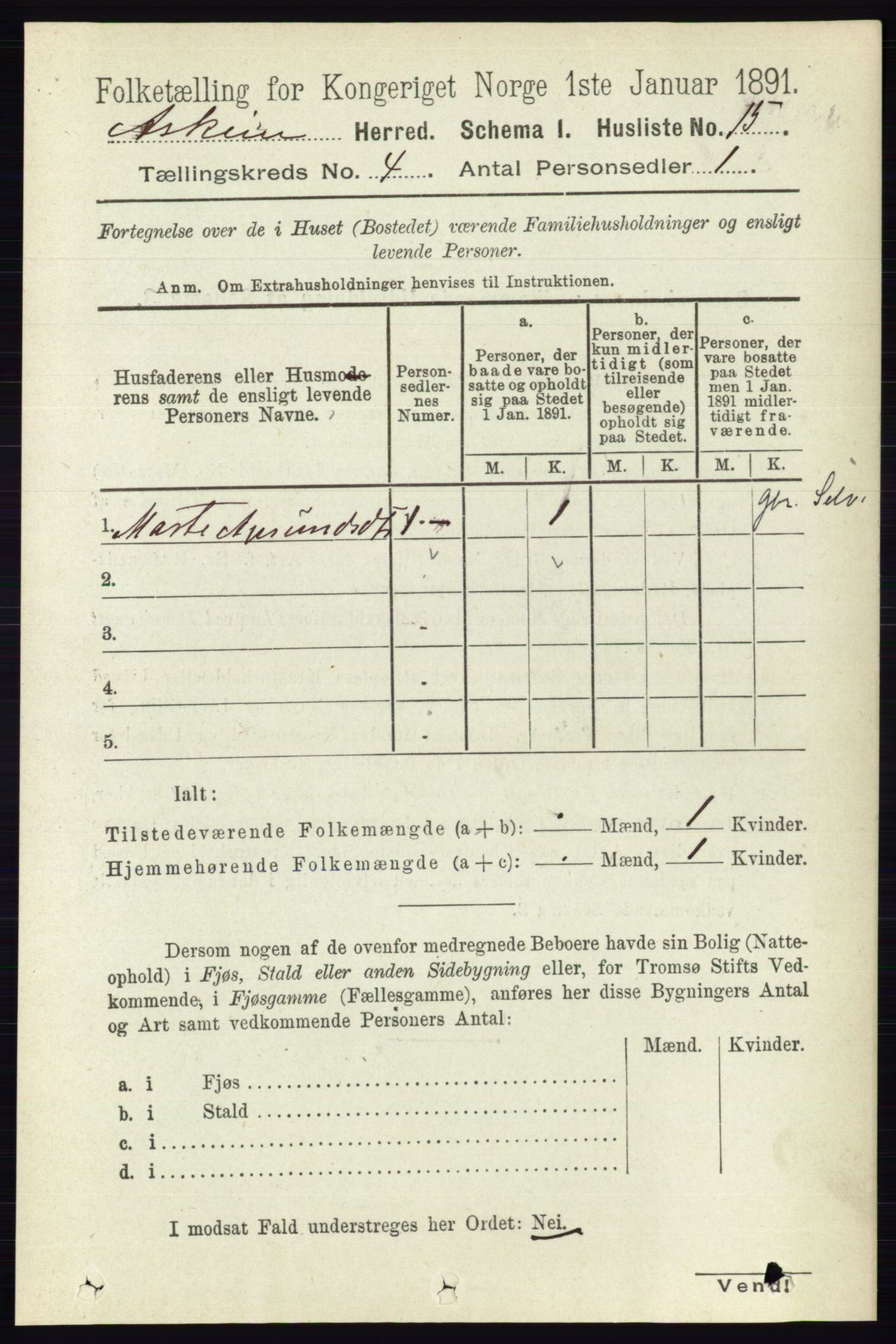 RA, 1891 census for 0124 Askim, 1891, p. 480