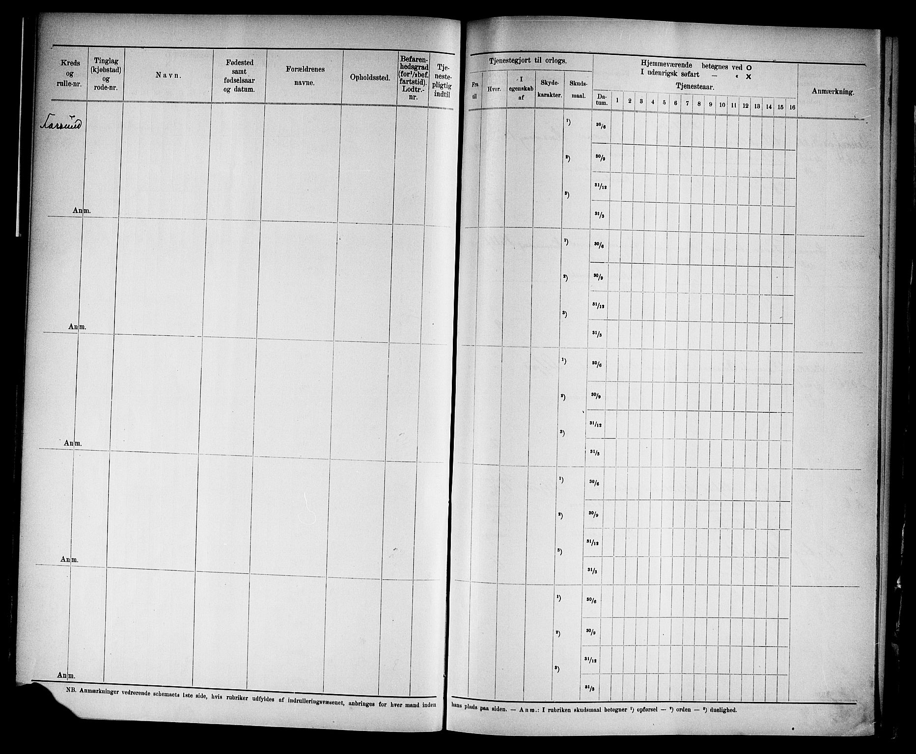 Kristiansand mønstringskrets, SAK/2031-0015/F/Fd/L0004: Rulle sjøvernepliktige, C-4, 1902, p. 21