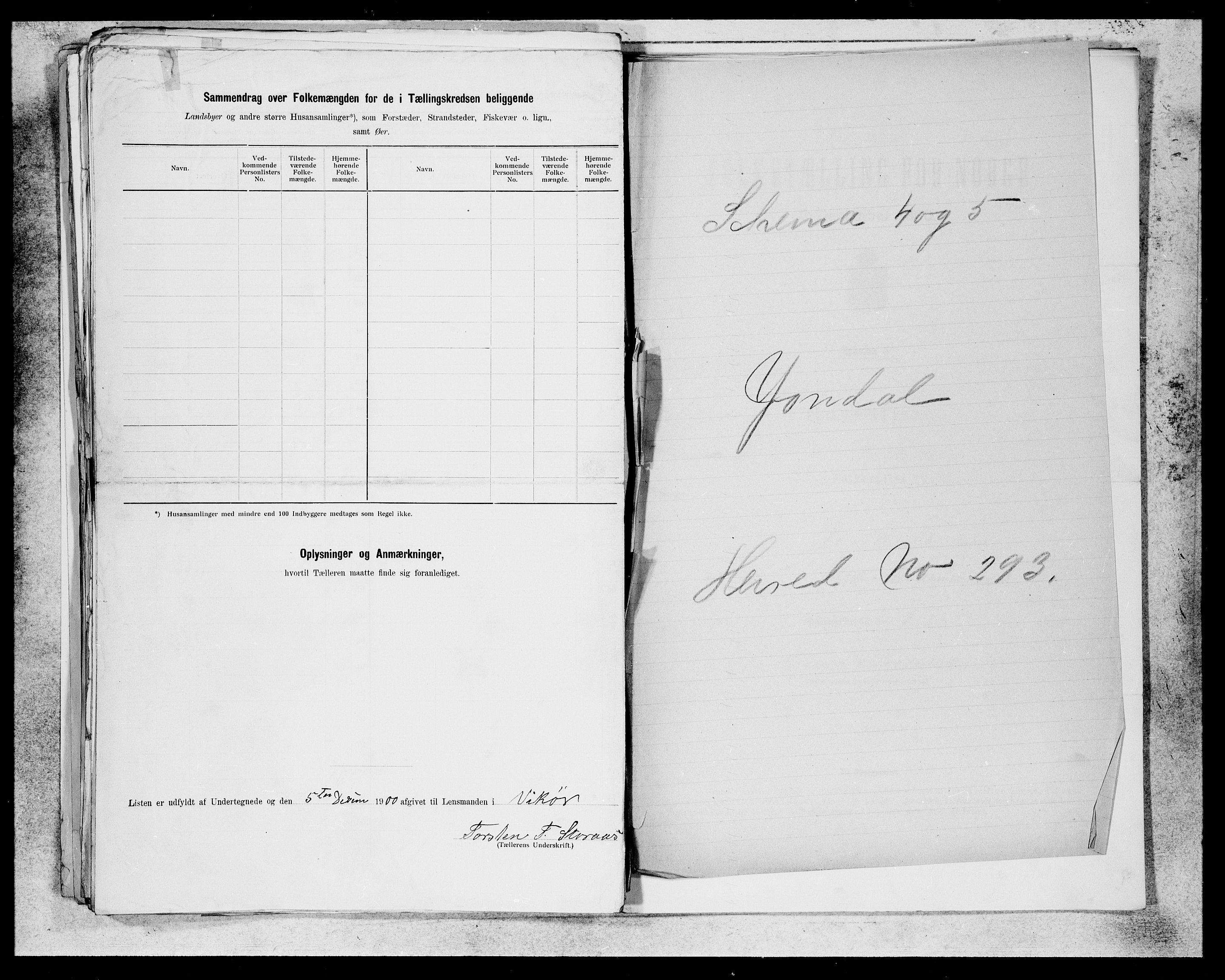 SAB, 1900 census for Kvam, 1900, p. 51