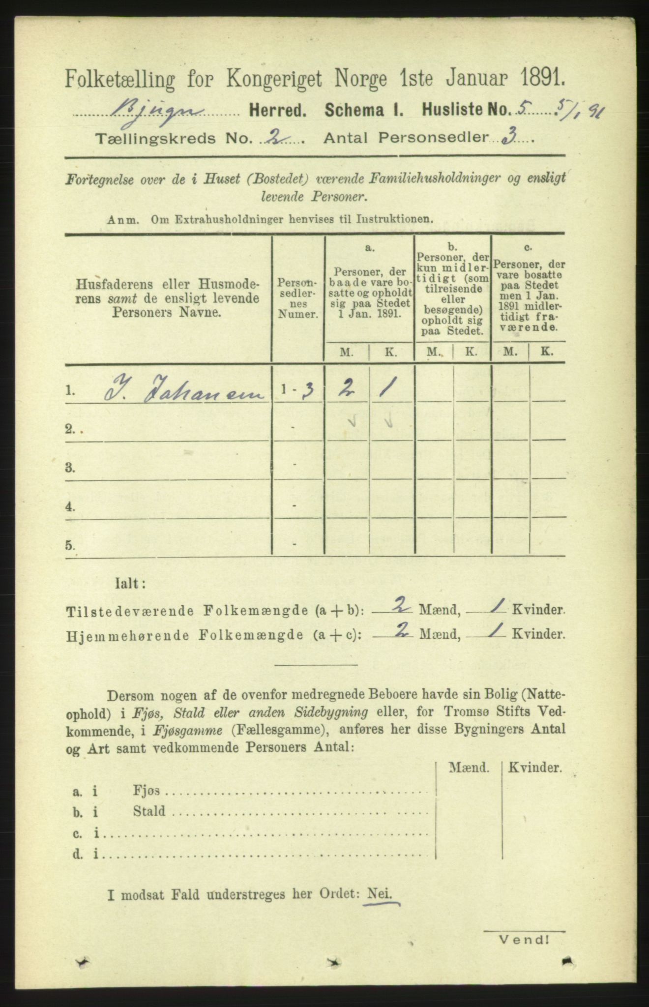 RA, 1891 census for 1627 Bjugn, 1891, p. 183