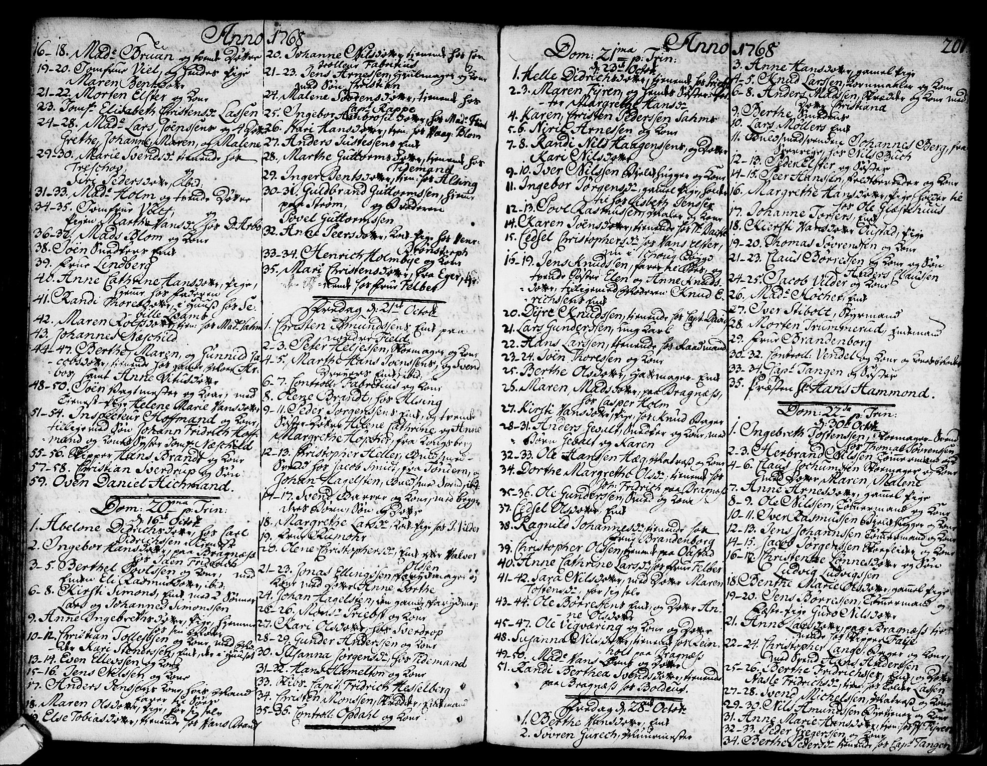 Strømsø kirkebøker, AV/SAKO-A-246/F/Fa/L0008: Parish register (official) no. I 8, 1748-1774, p. 201