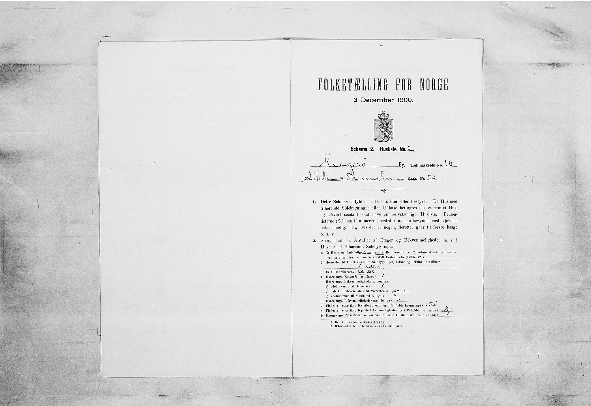 SAKO, 1900 census for Kragerø, 1900, p. 1221