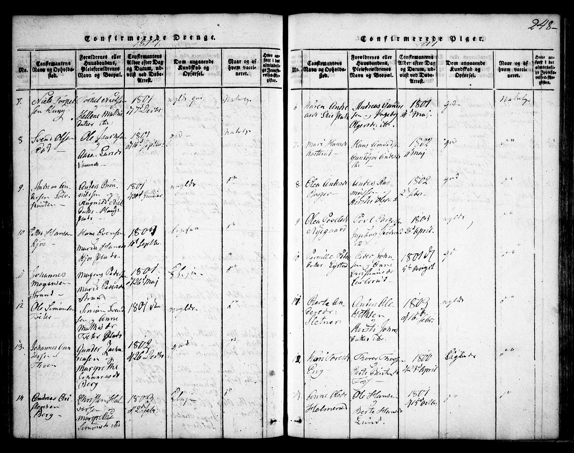 Skiptvet prestekontor Kirkebøker, AV/SAO-A-20009/F/Fa/L0005: Parish register (official) no. 5, 1814-1838, p. 248