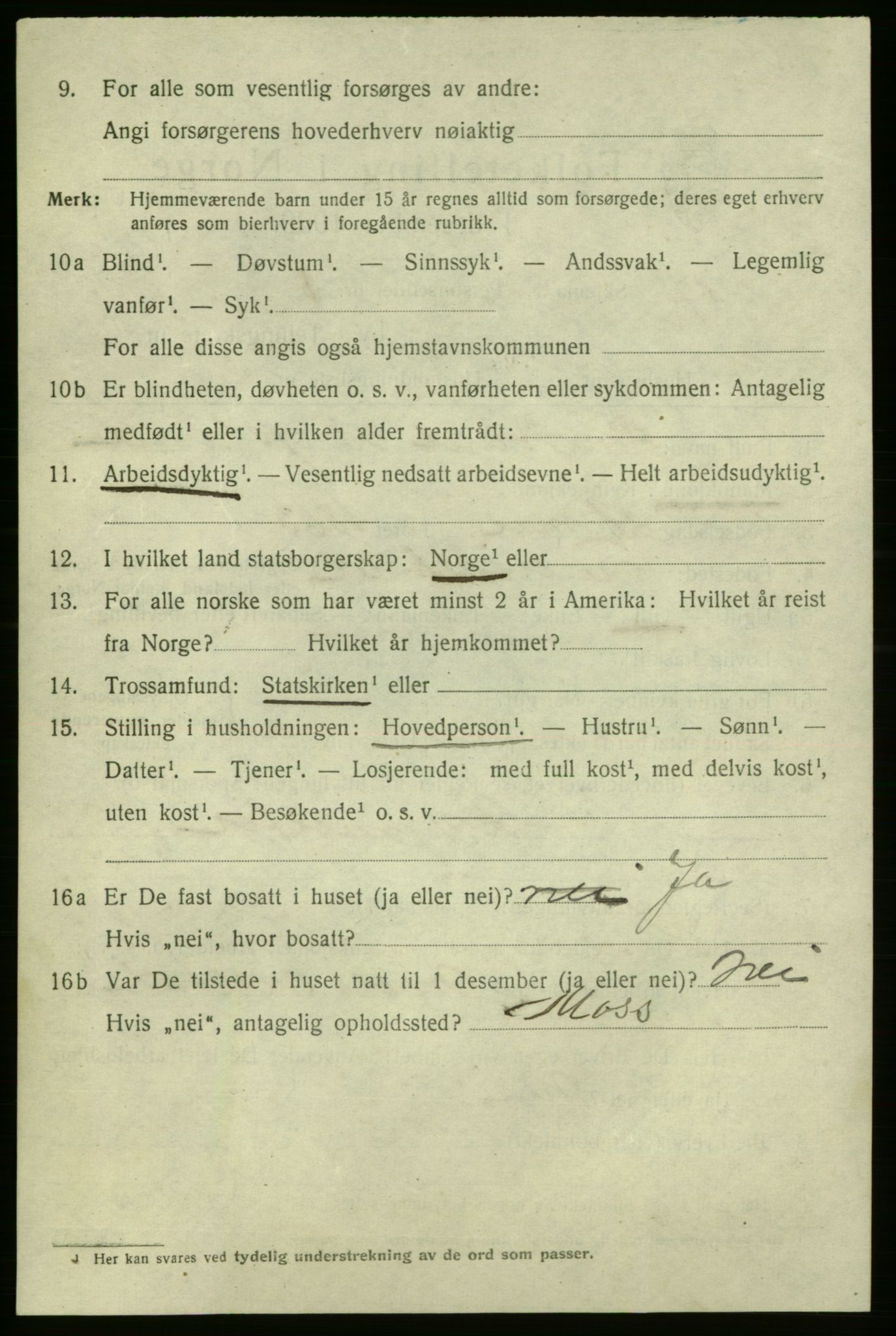 SAO, 1920 census for Fredrikshald, 1920, p. 18494