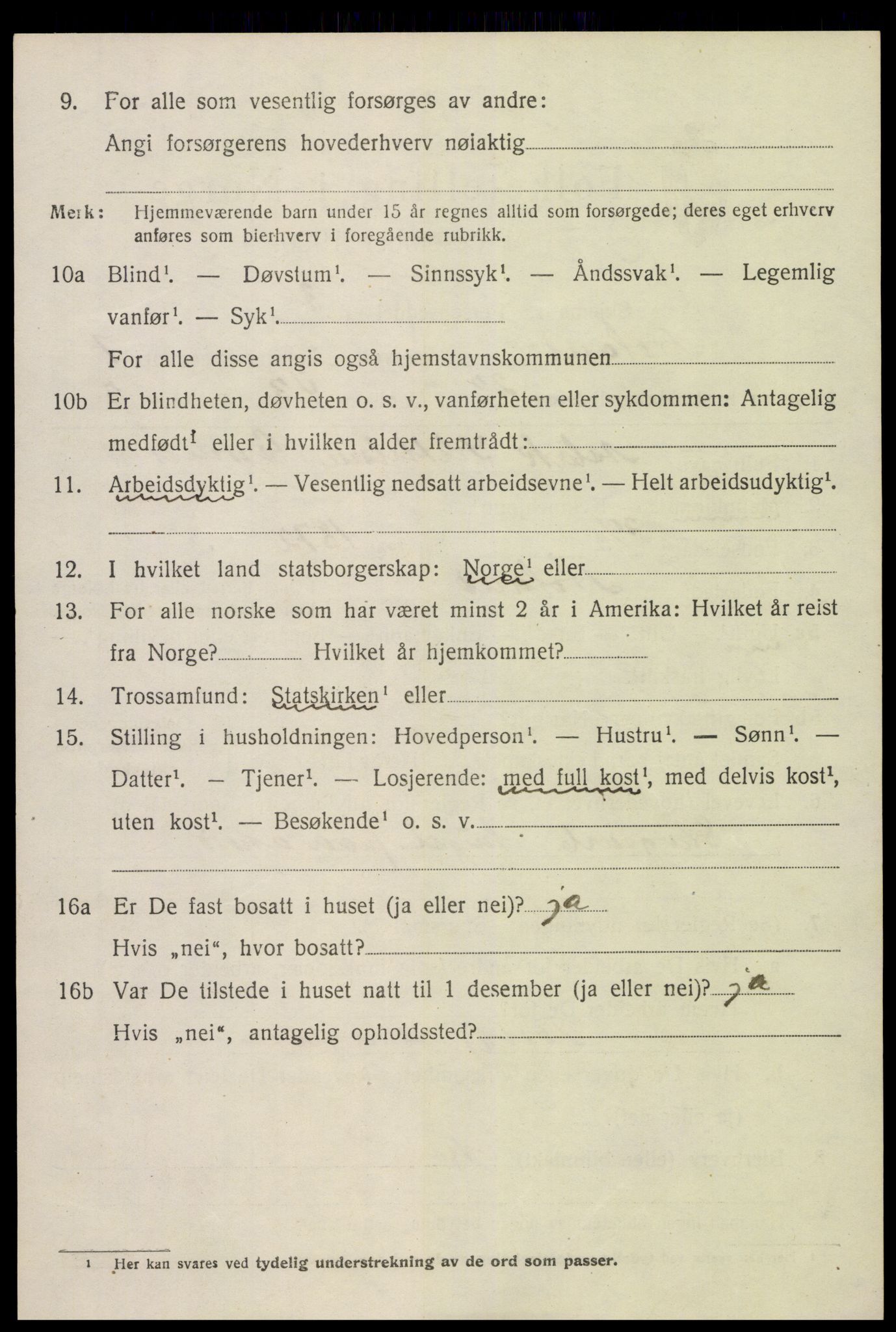 SAK, 1920 census for Froland, 1920, p. 4572