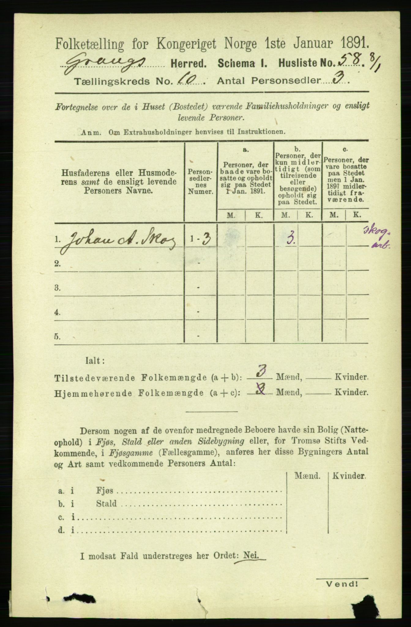 RA, 1891 census for 1742 Grong, 1891, p. 3630