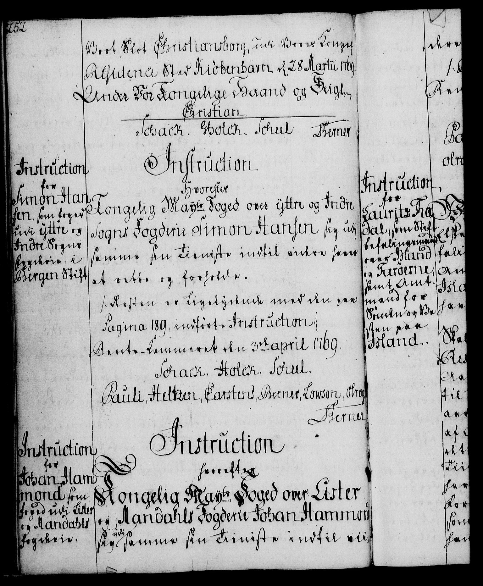 Rentekammeret, Kammerkanselliet, RA/EA-3111/G/Gg/Ggi/L0003: Norsk instruksjonsprotokoll med register (merket RK 53.36), 1751-1775, p. 252