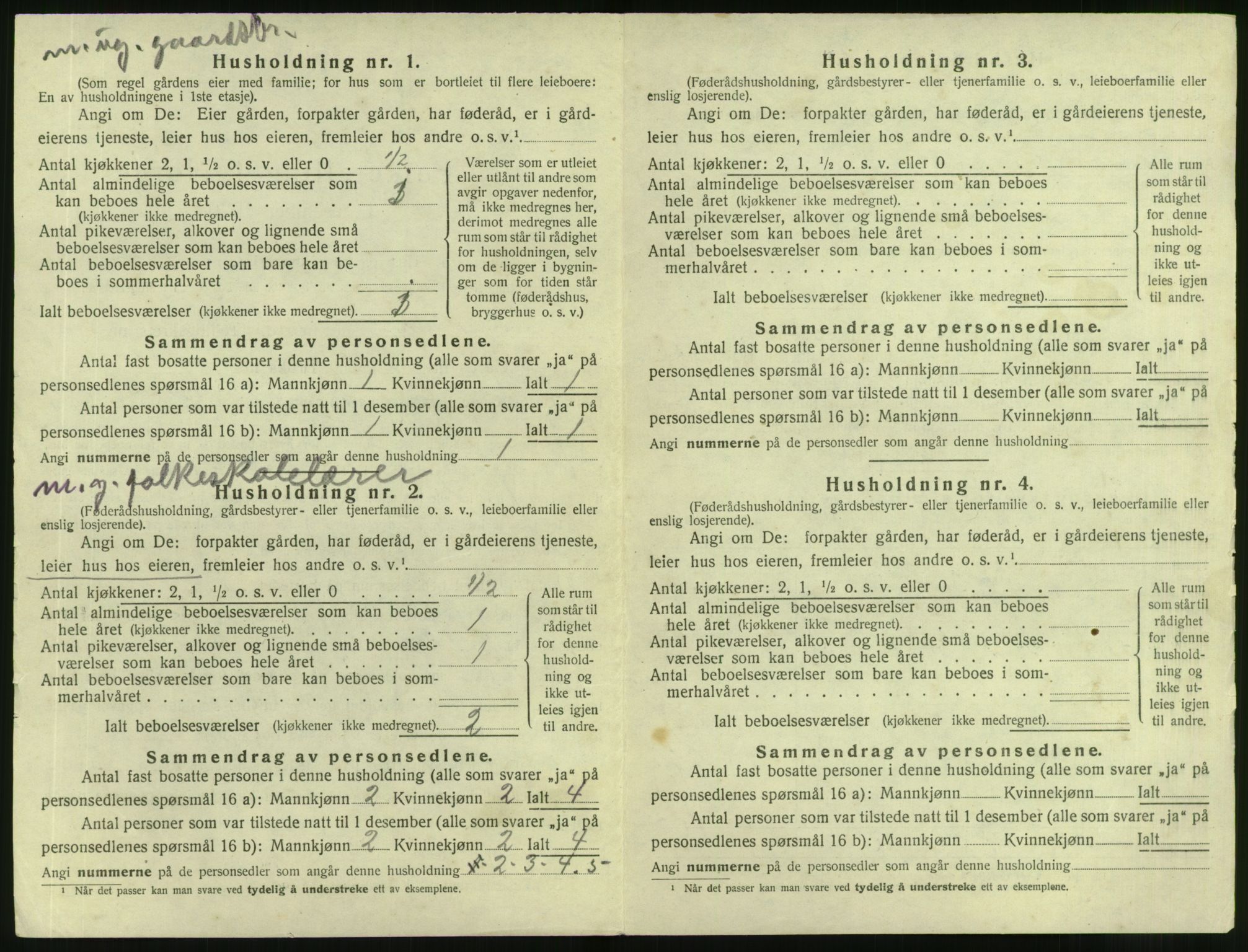 SAT, 1920 census for Vanylven, 1920, p. 300