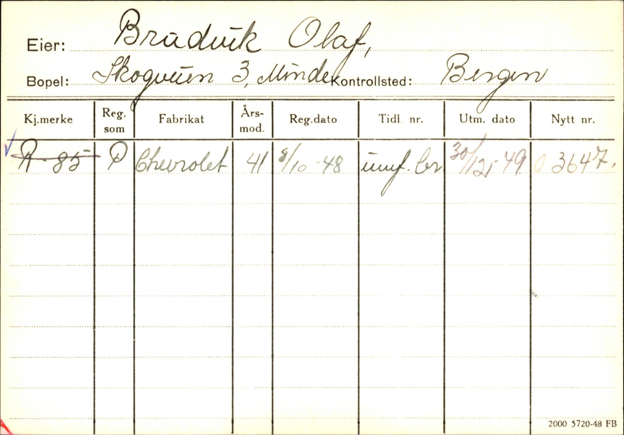 Statens vegvesen, Hordaland vegkontor, AV/SAB-A-5201/2/Ha/L0007: R-eierkort B, 1920-1971, p. 56