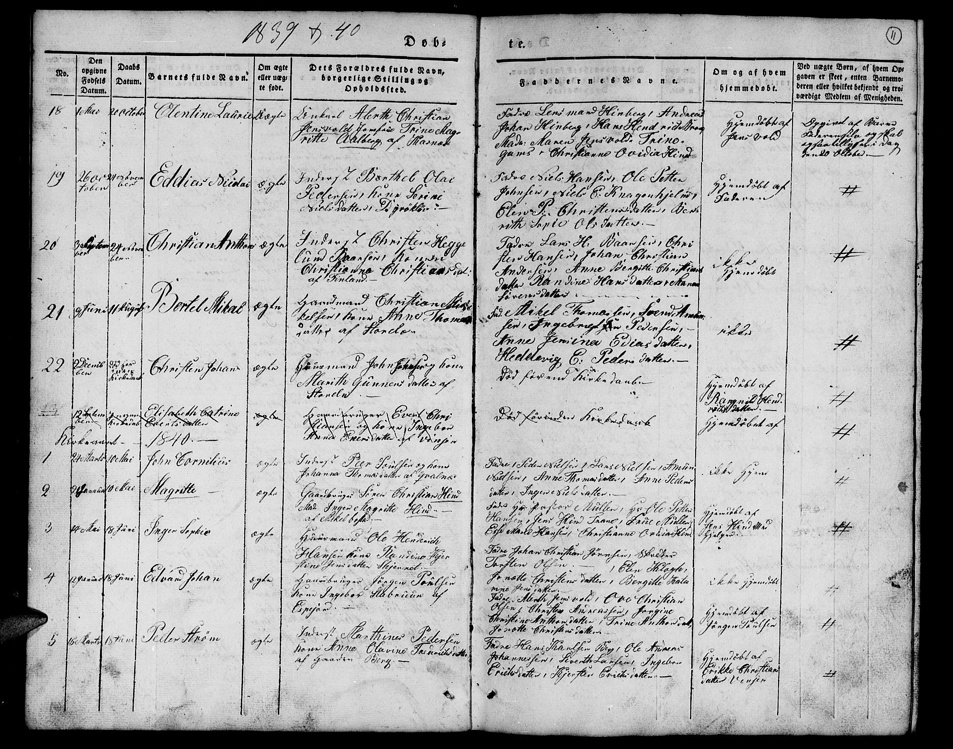 Tranøy sokneprestkontor, SATØ/S-1313/I/Ia/Iab/L0010klokker: Parish register (copy) no. 10, 1835-1844, p. 11