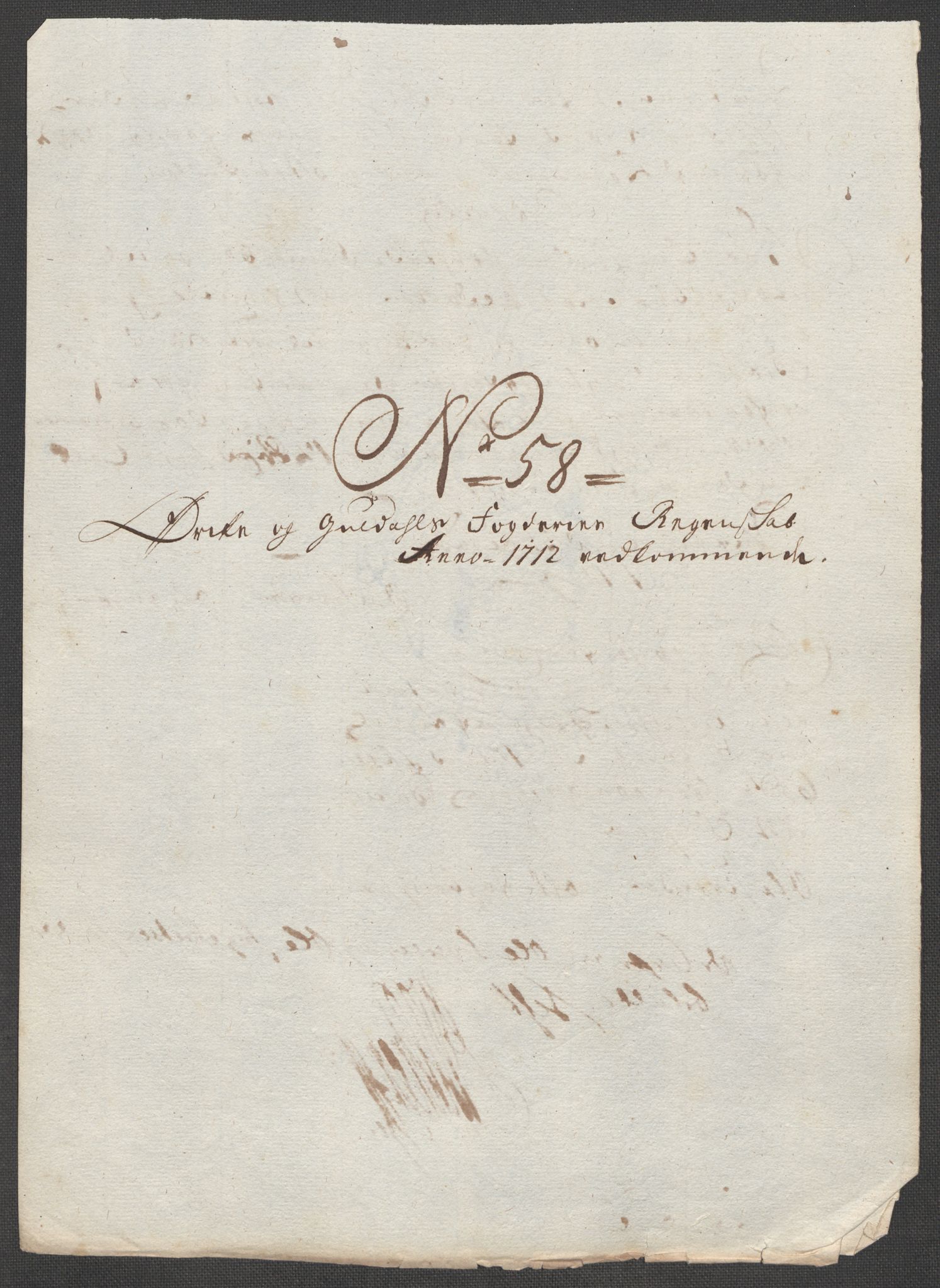 Rentekammeret inntil 1814, Reviderte regnskaper, Fogderegnskap, AV/RA-EA-4092/R60/L3963: Fogderegnskap Orkdal og Gauldal, 1712, p. 455