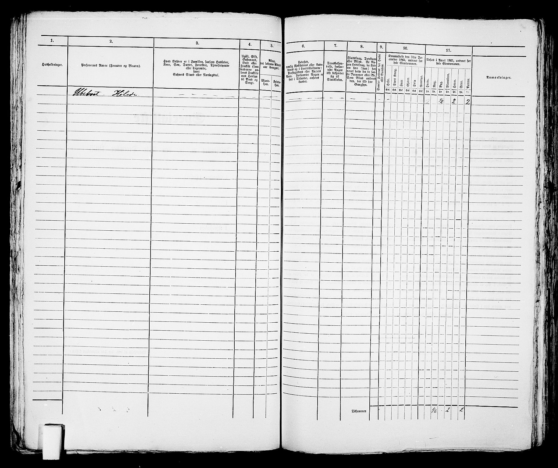 RA, 1865 census for Skien, 1865, p. 533