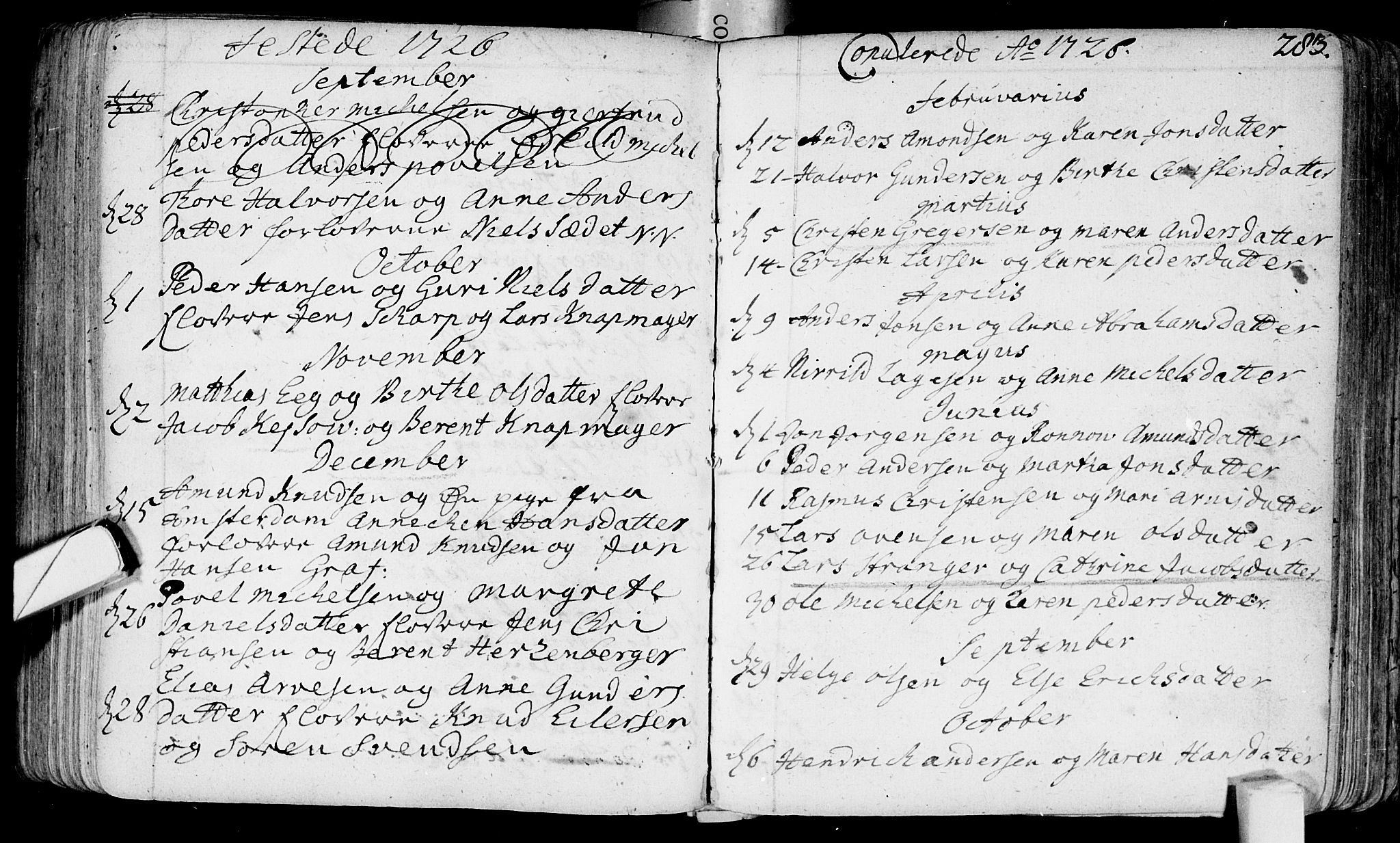 Bragernes kirkebøker, AV/SAKO-A-6/F/Fa/L0003: Parish register (official) no. I 3, 1706-1734, p. 283