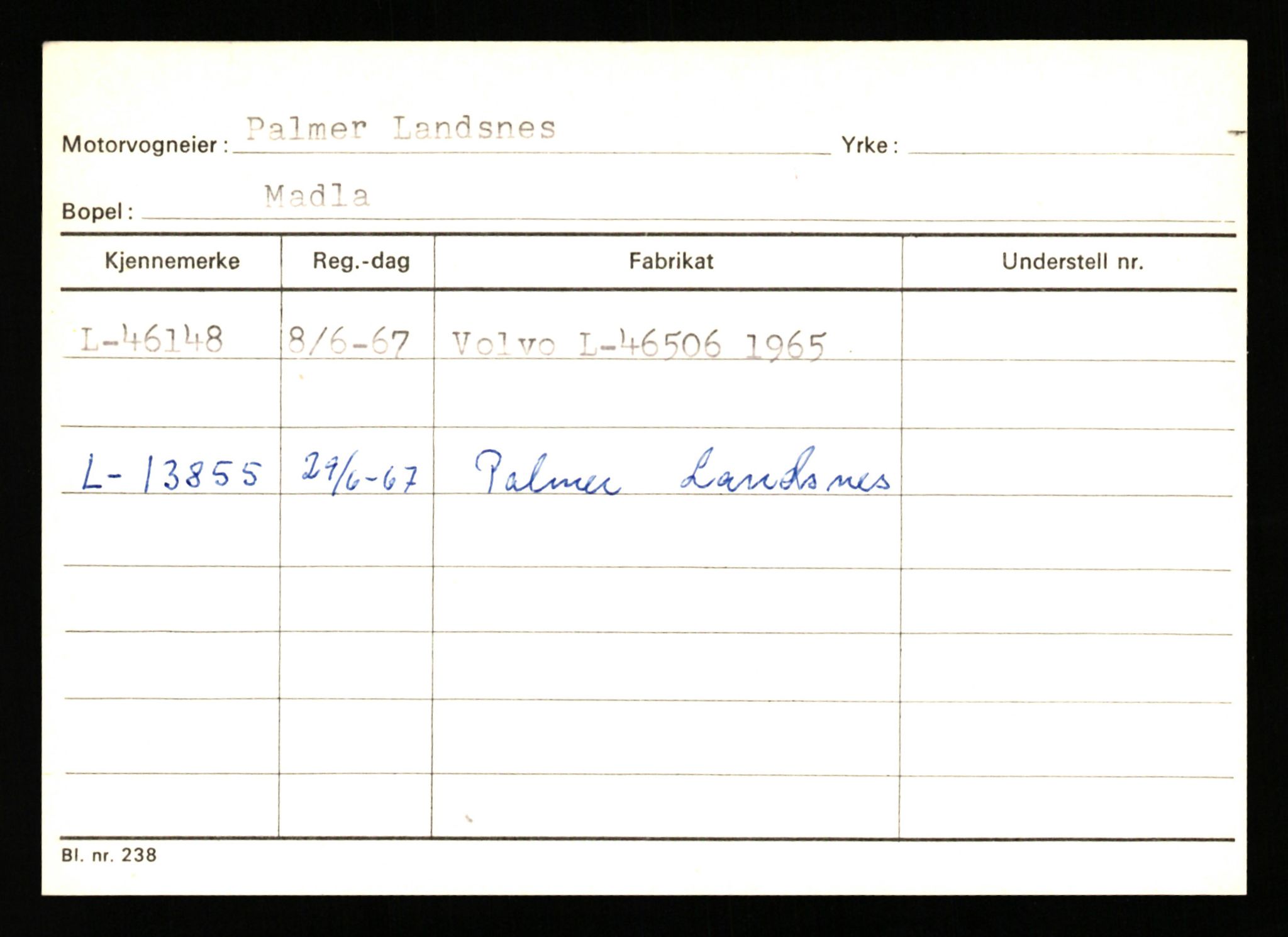 Stavanger trafikkstasjon, SAST/A-101942/0/G/L0006: Registreringsnummer: 34250 - 49007, 1930-1971, p. 2992