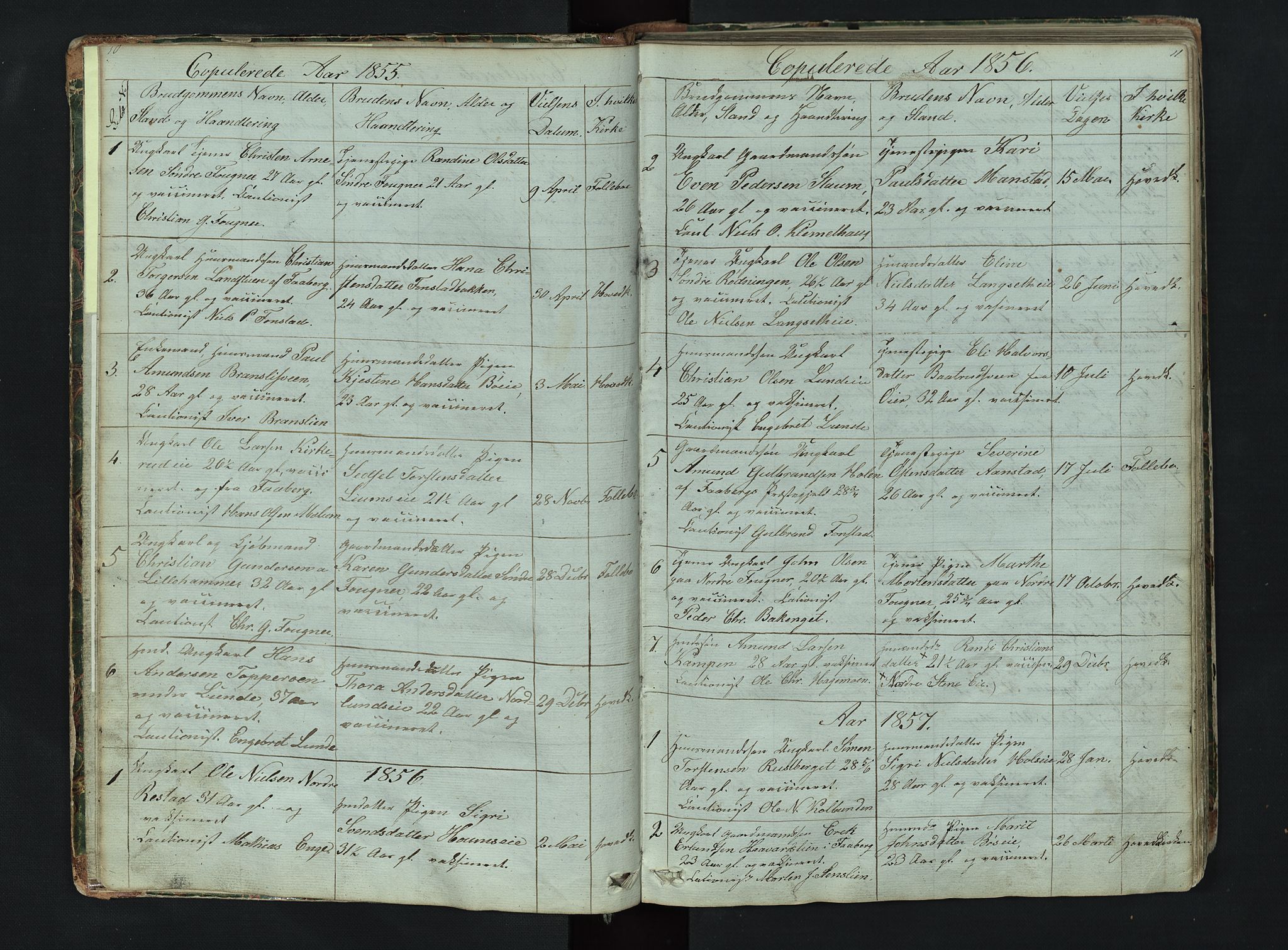 Gausdal prestekontor, SAH/PREST-090/H/Ha/Hab/L0006: Parish register (copy) no. 6, 1846-1893, p. 10-11